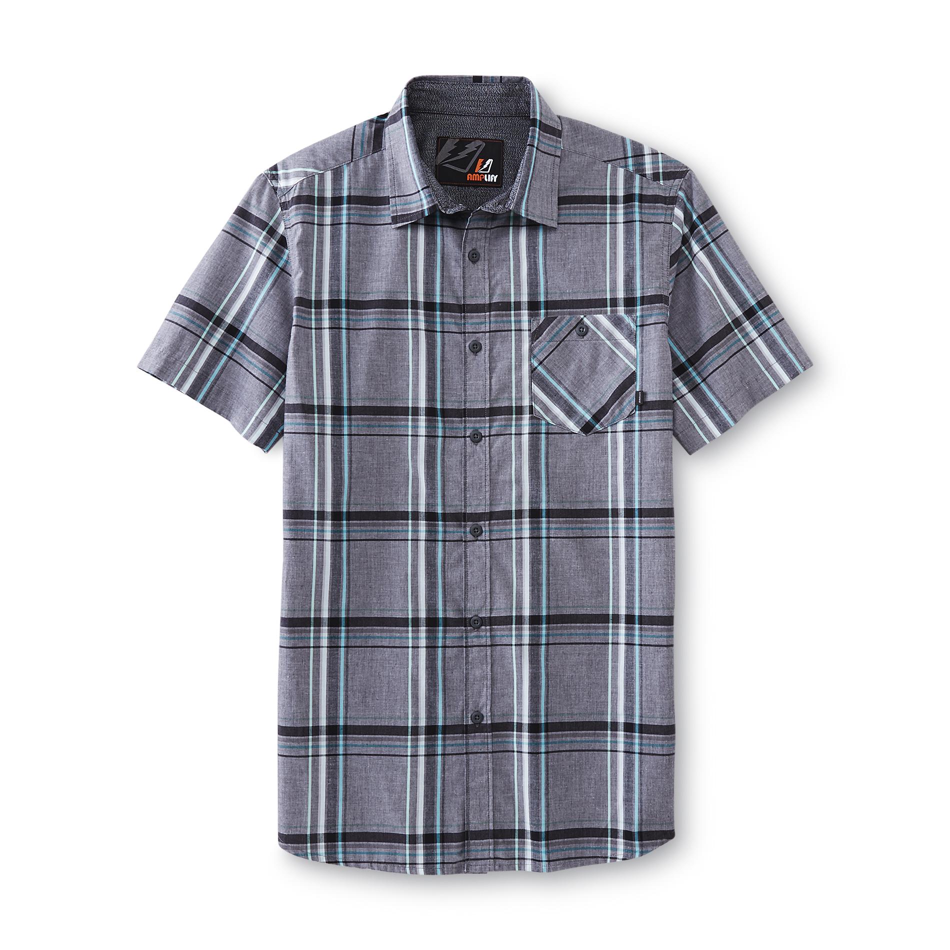 Young Men's Button-Front Shirt - Plaid