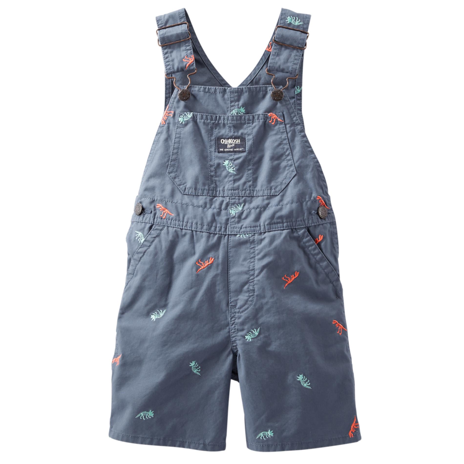 OshKosh Toddler Boy's Twill Overalls Dinosaurs