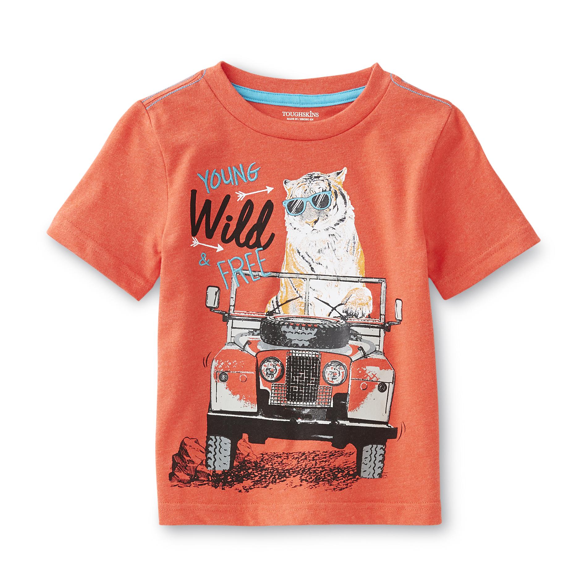 Boy's Graphic T-Shirt - Young, Wild & Free