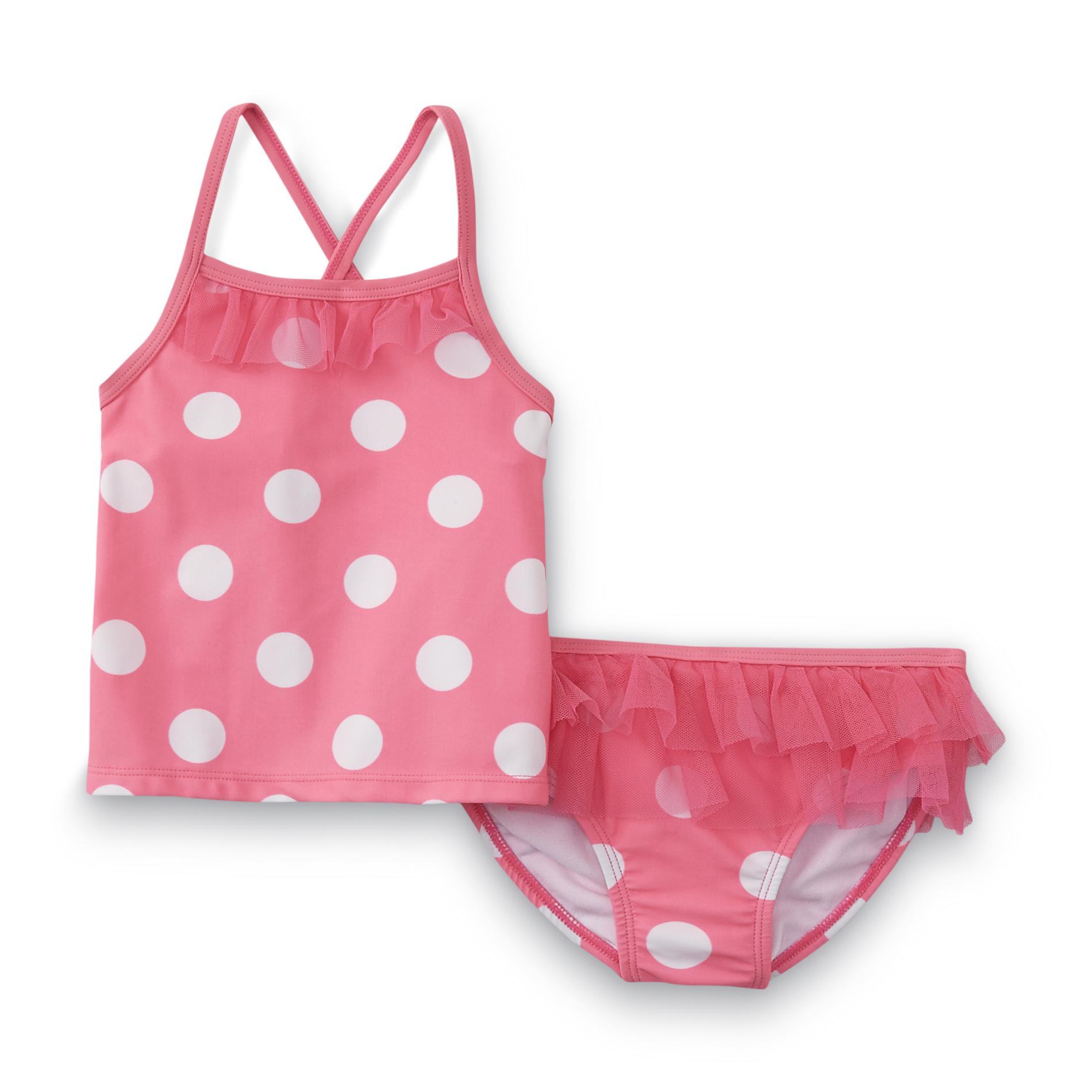 Infant & Toddler Girl's Tankini Top & Bikini Bottoms - Polka Dot