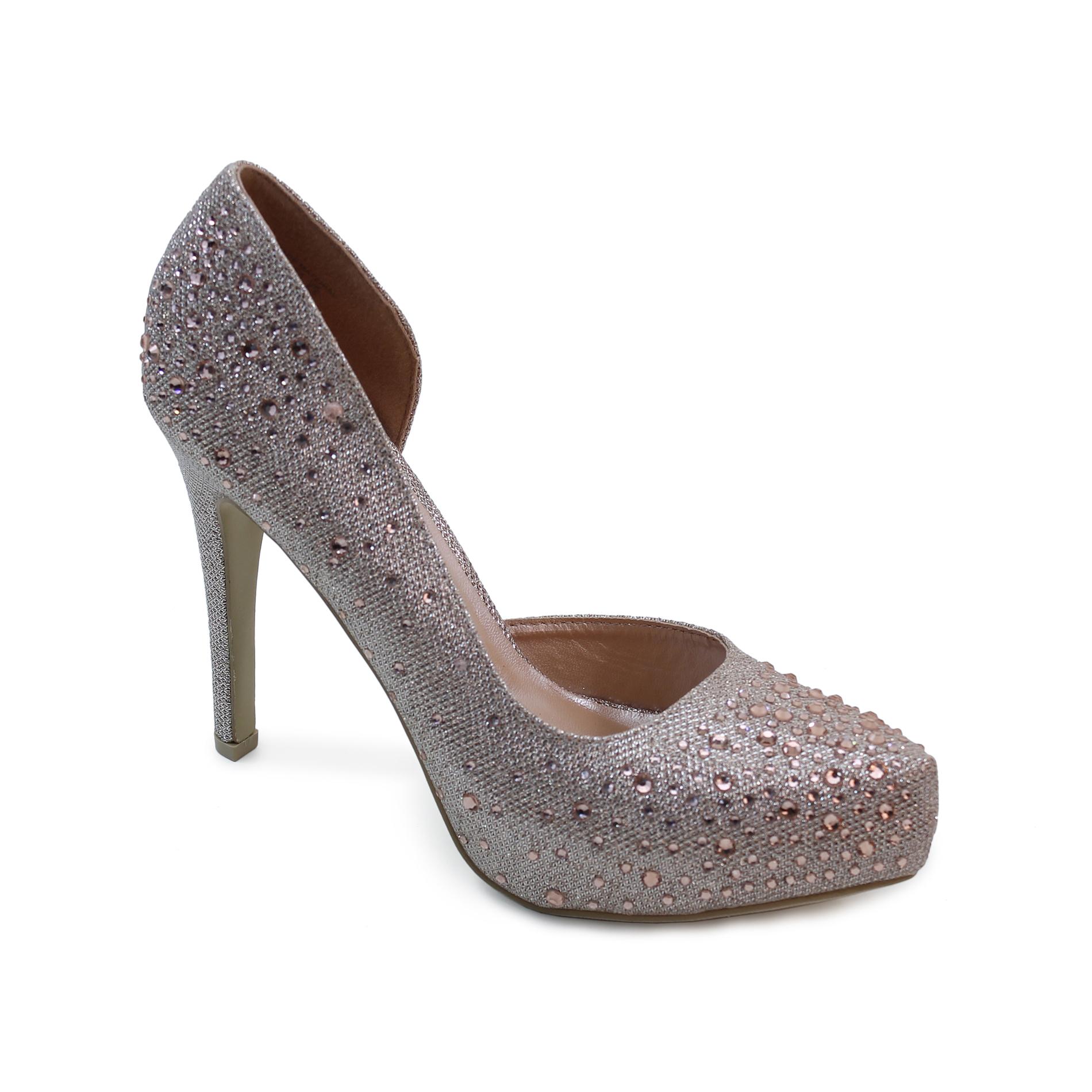 champagne platform heels