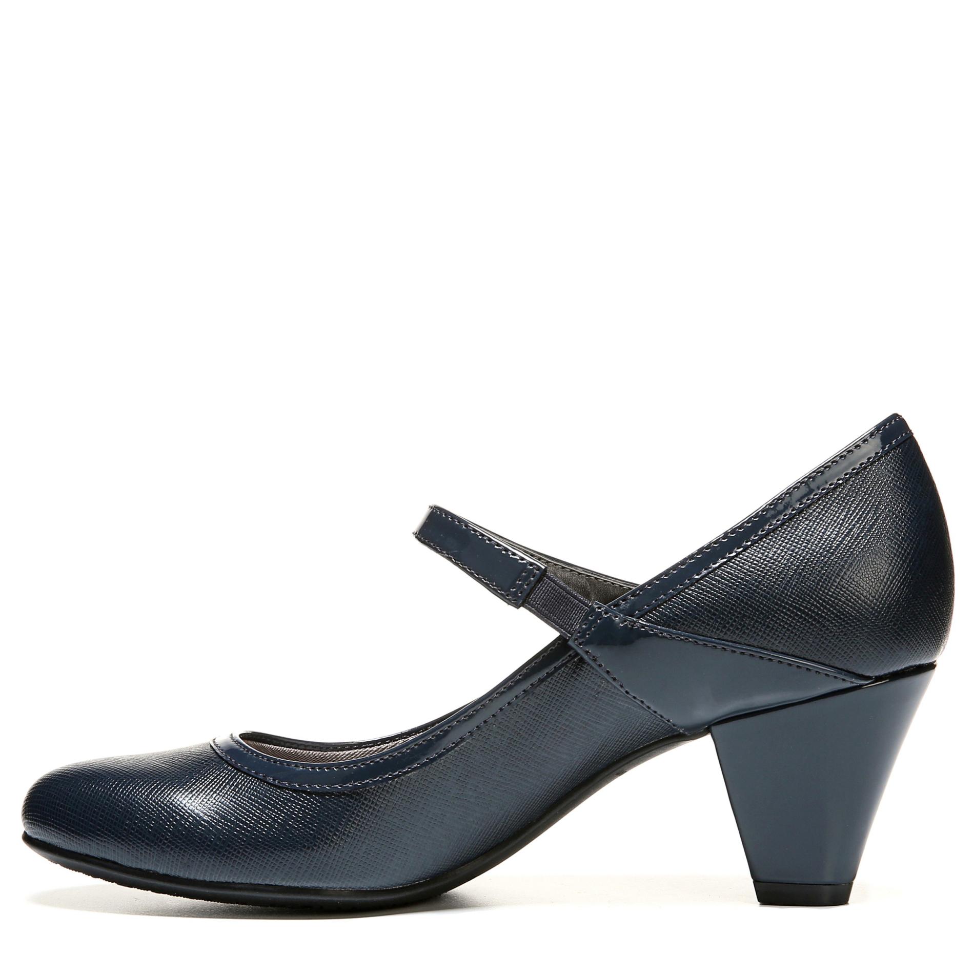 navy blue wide width womens shoes