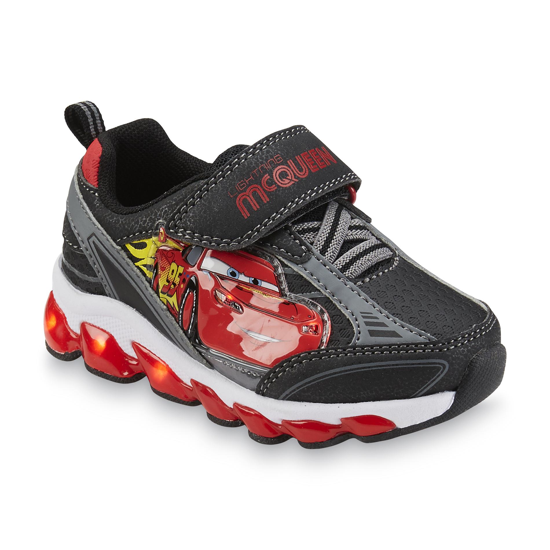 Disney Toddler Boy's Cars Black/Red/Gray Light-Up Shoes