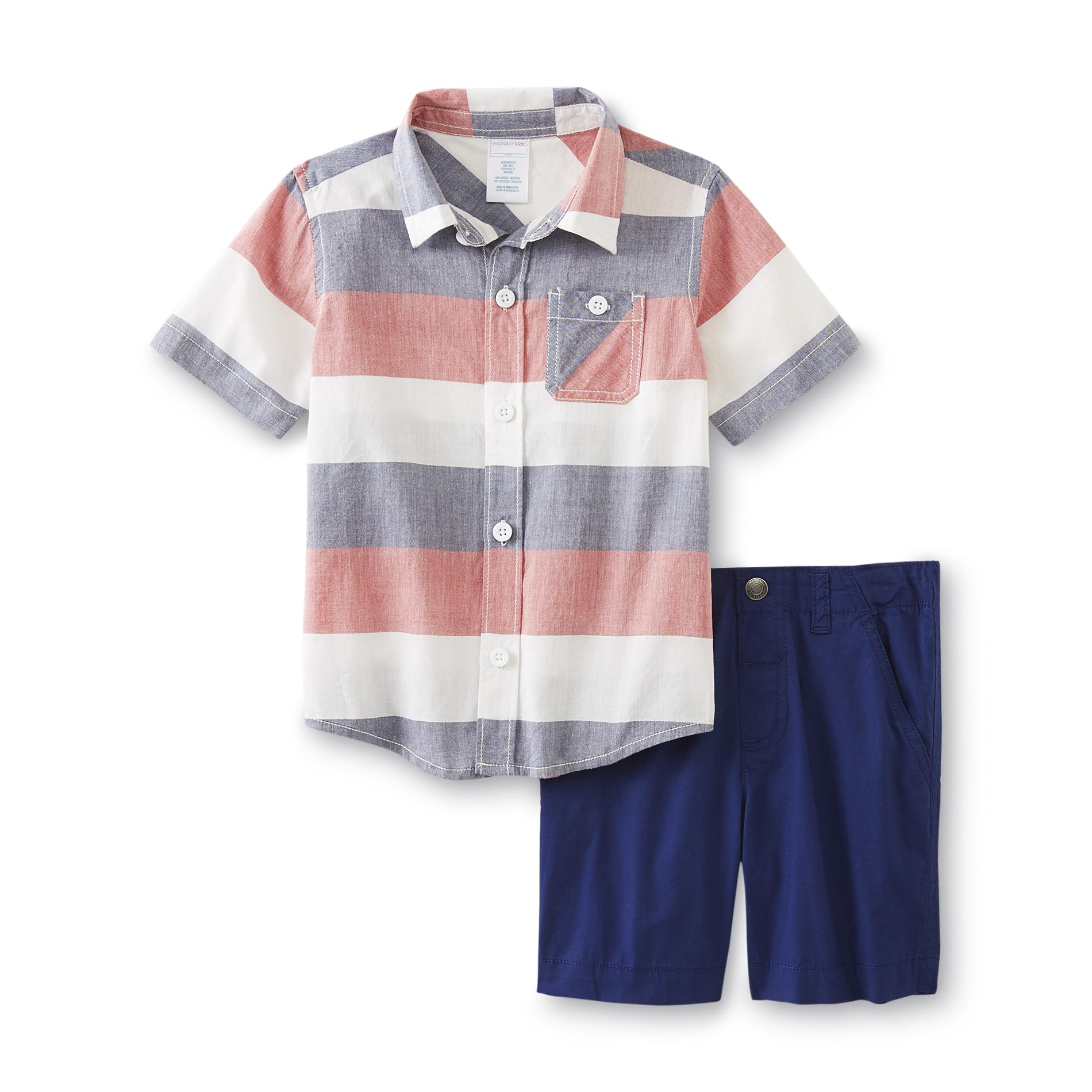 Toddler Boy's Short-Sleeve Shirt & Shorts - Striped
