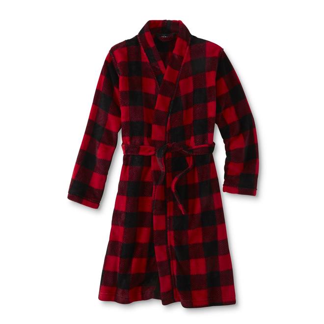 Joe Boxer Boys' Fleece Robe Plaid