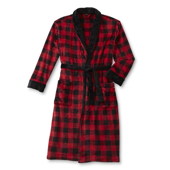 Joe Boxer Men's Fleece Robe Plaid