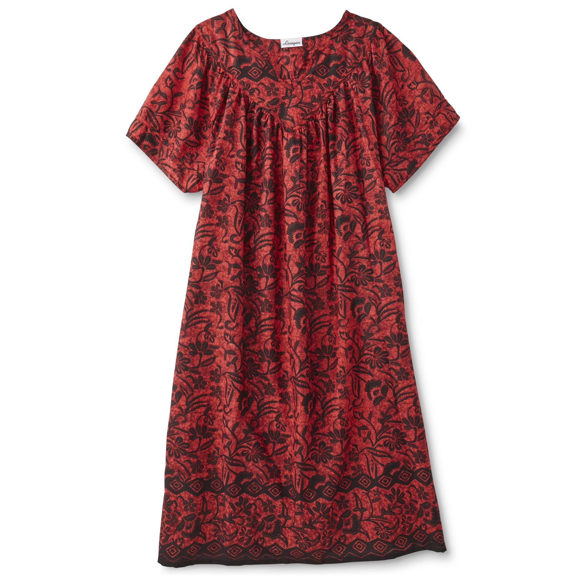 Loungees Women's Plus Lounge Dress - Floral | Shop Your Way: Online