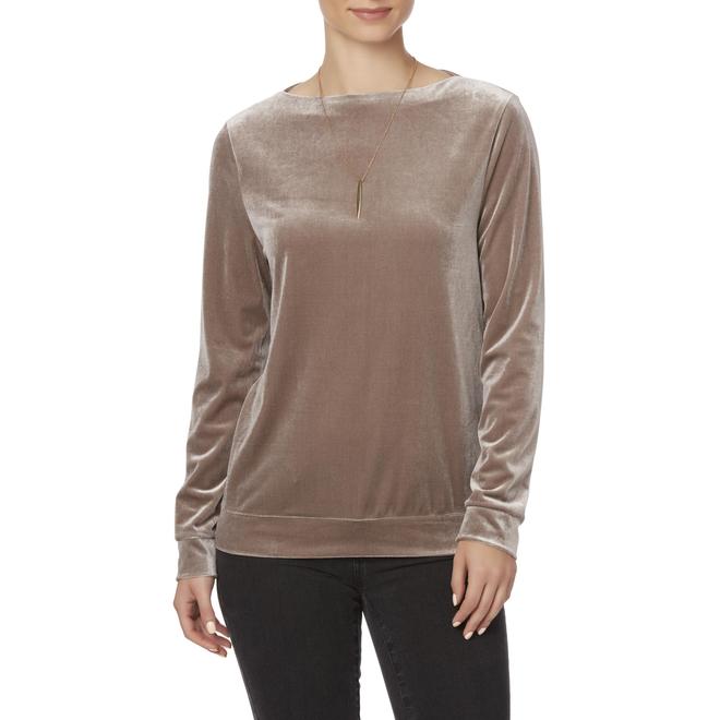 Attention Women's LongSleeve Velour Top