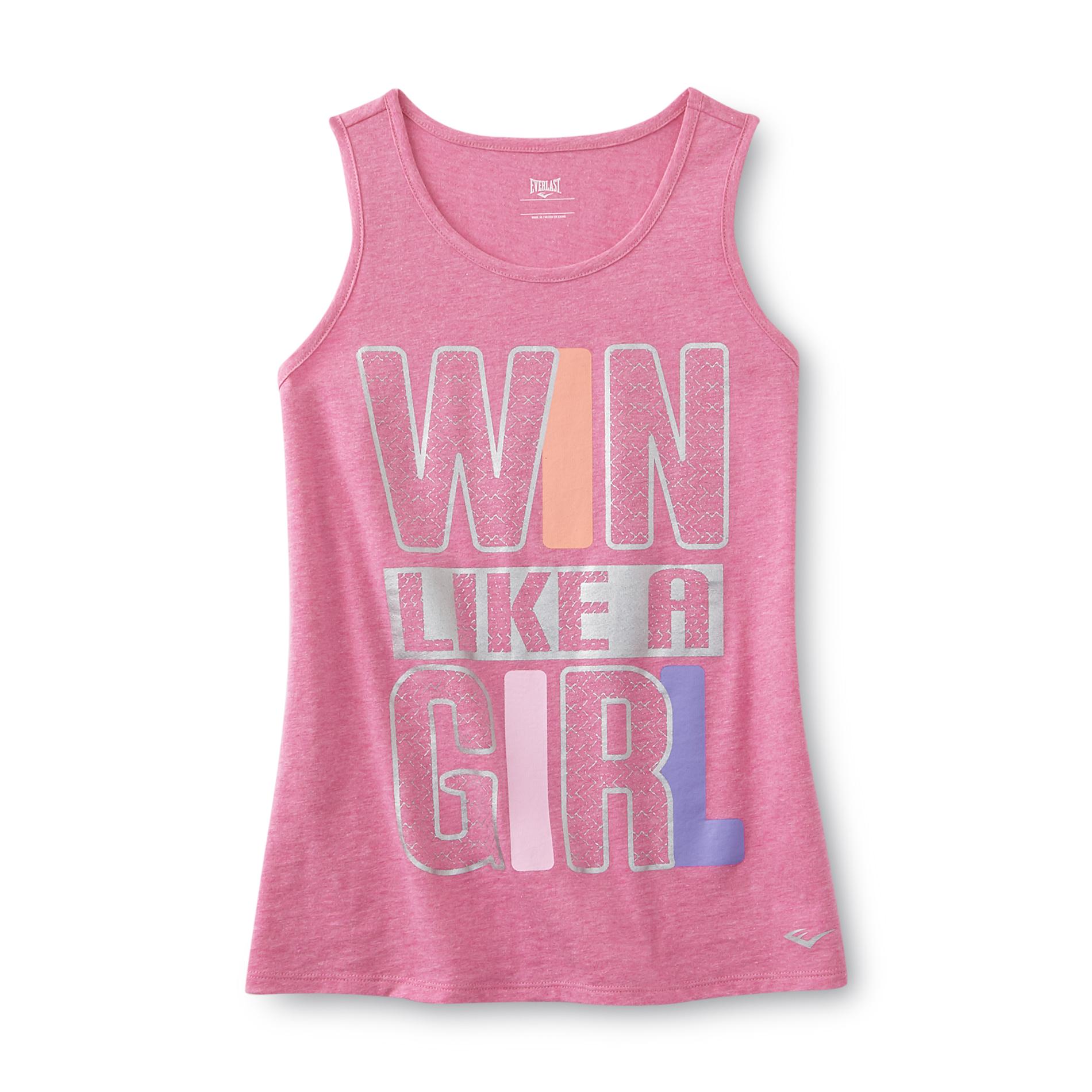 Girl's Graphic Tank Top - Win Like a Girl