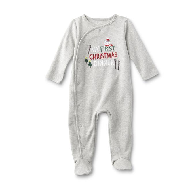 Little Wonders Infant Boys' Footed Pajamas First Christmas