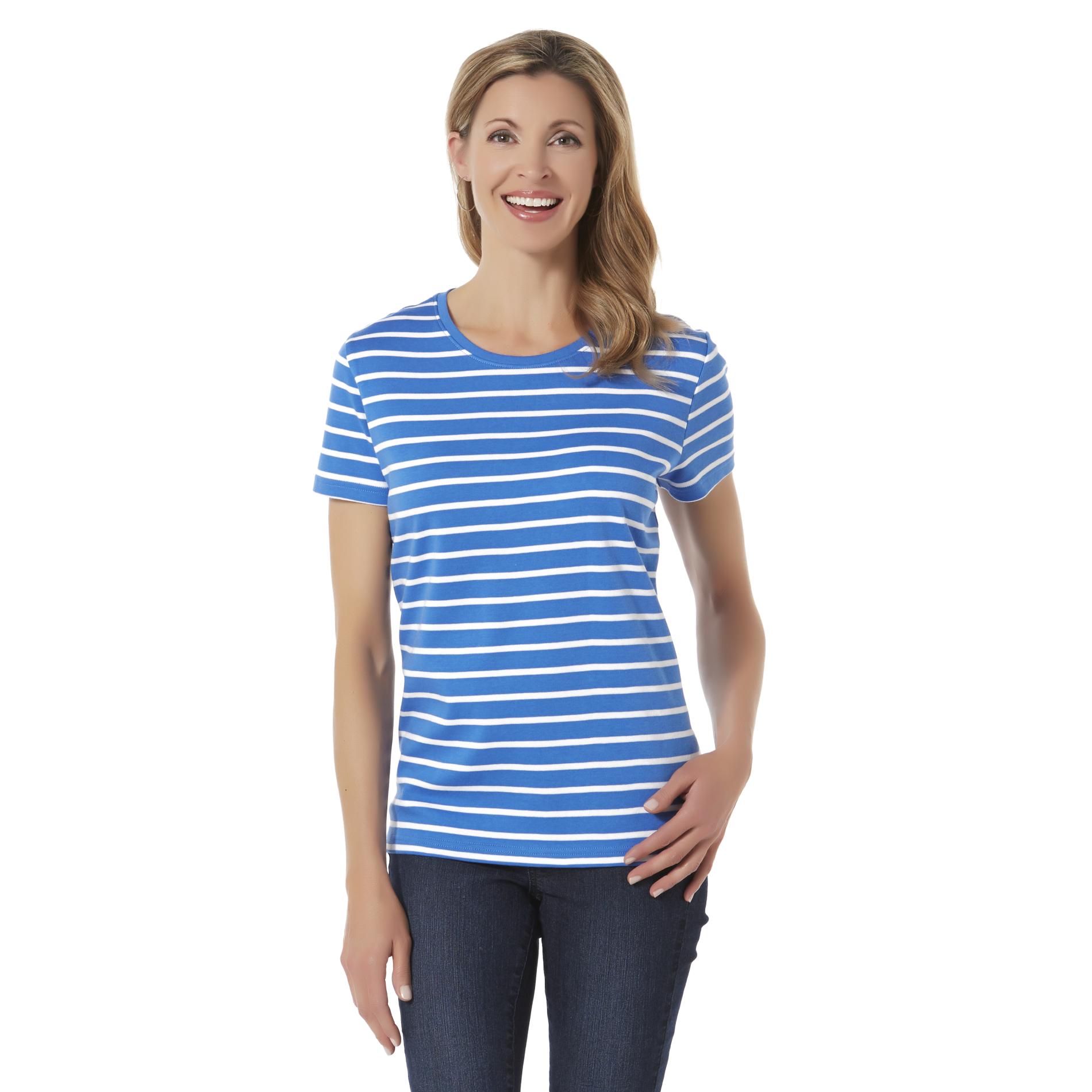Women's Crew Neck T-Shirt - Striped