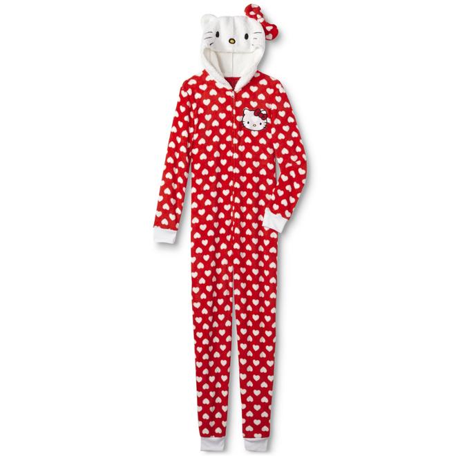 Sanrio Hello Kitty Women s One Piece Pajamas Polka Dot