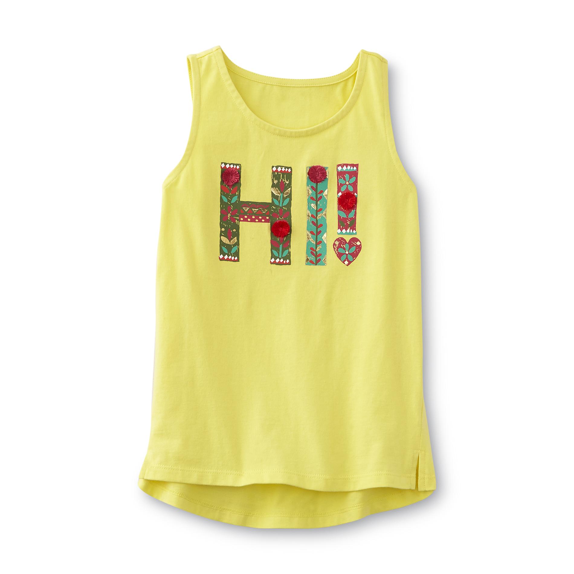 Girl's Graphic Tank Top - Floral