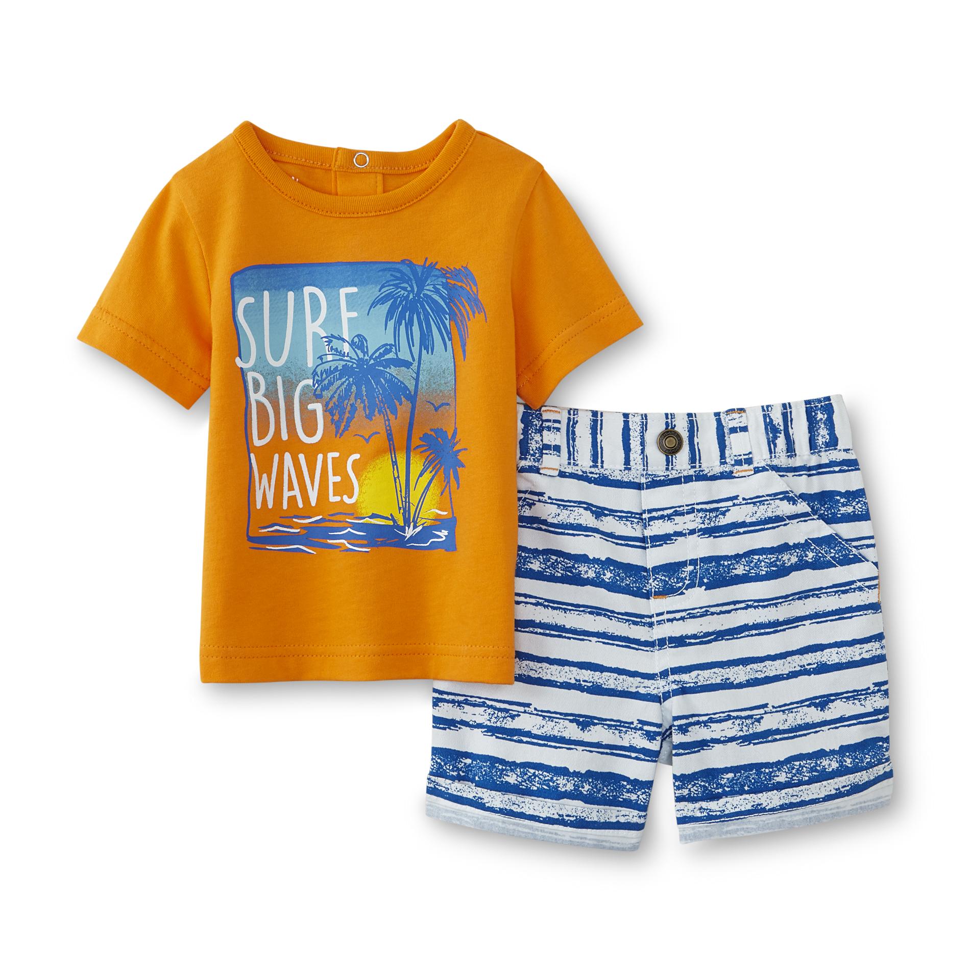 Newborn Boy's T-Shirt & Shorts - Waves
