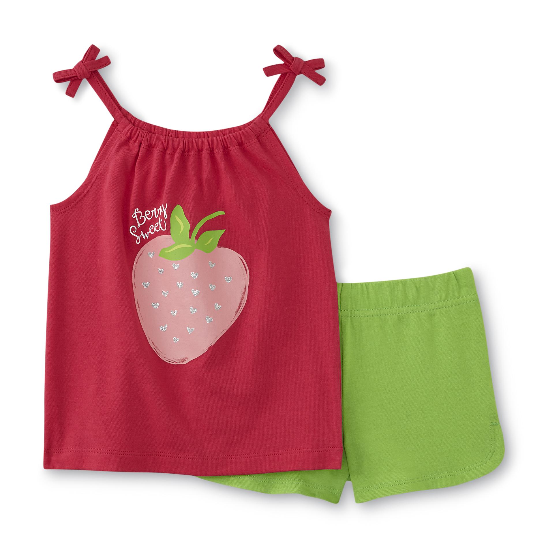 Infant & Toddler Girl's Tank Top & Shorts - Berry Sweet