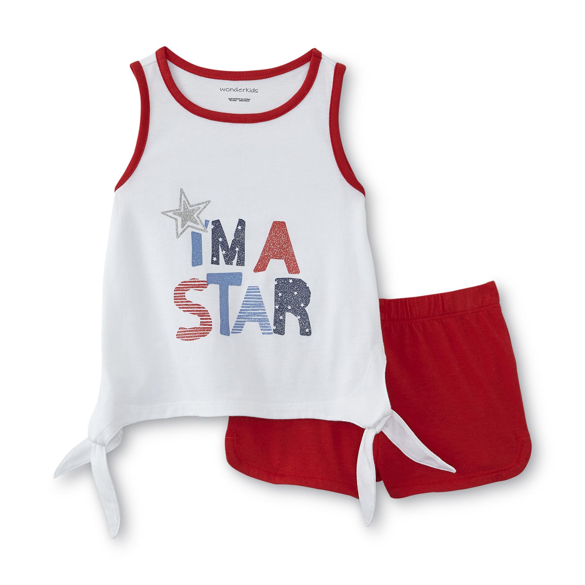 Infant & Toddler Girl's Graphic Tank Top & Shorts - I'm A Star
