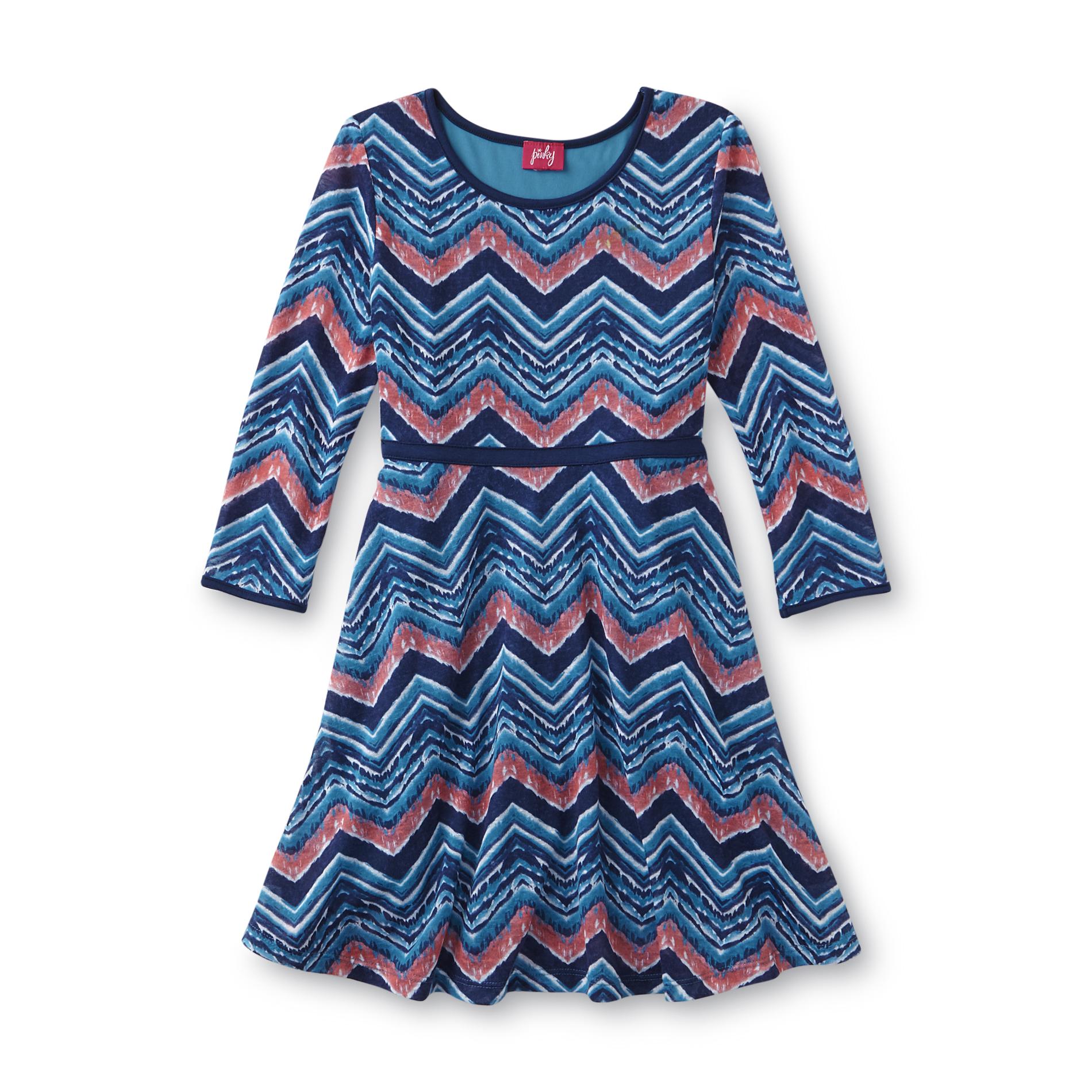 Route 66 Girl's Sweater Knit ALine Dress Zigzag Kmart