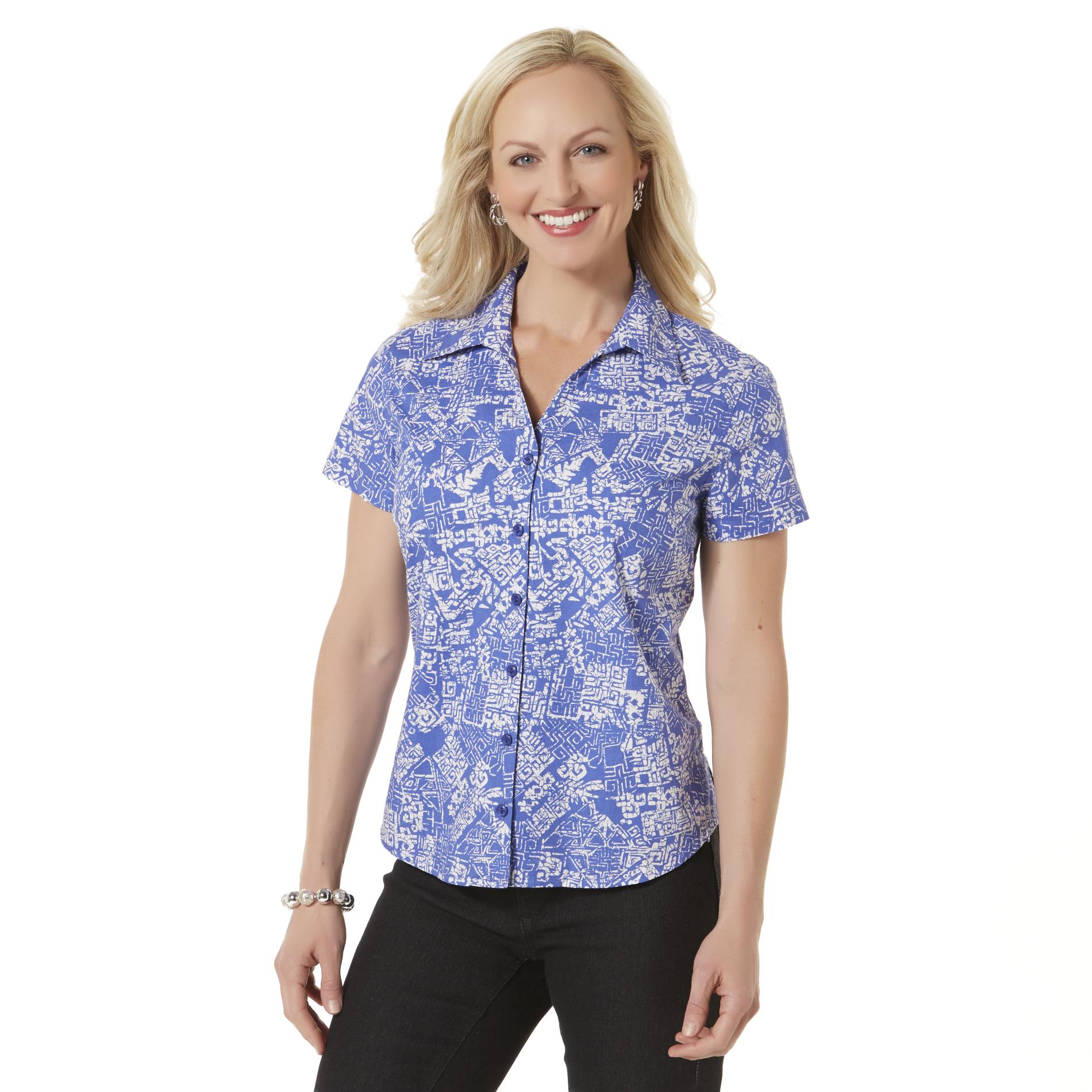 Miss Erika Petite's Camp Shirt Tribal Sears