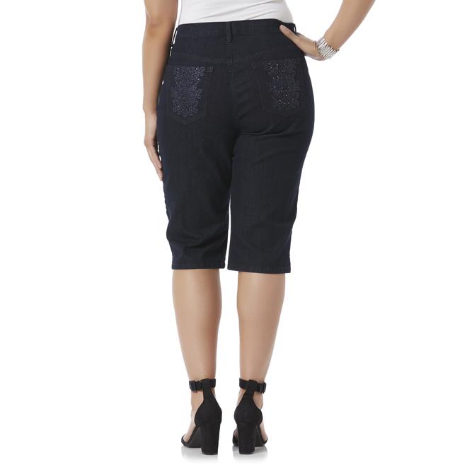 Gloria Vanderbilt Women's Plus Amanda Denim Skimmer Shorts