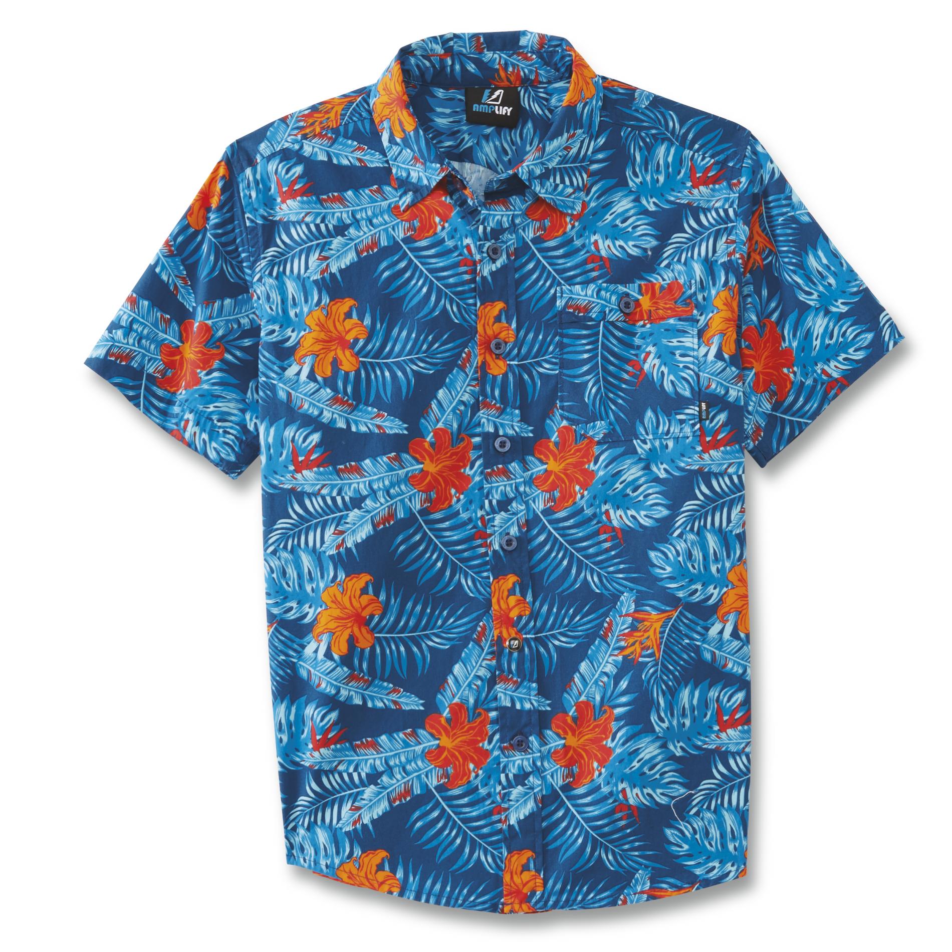 Boy's Button-Front Shirt - Tropical