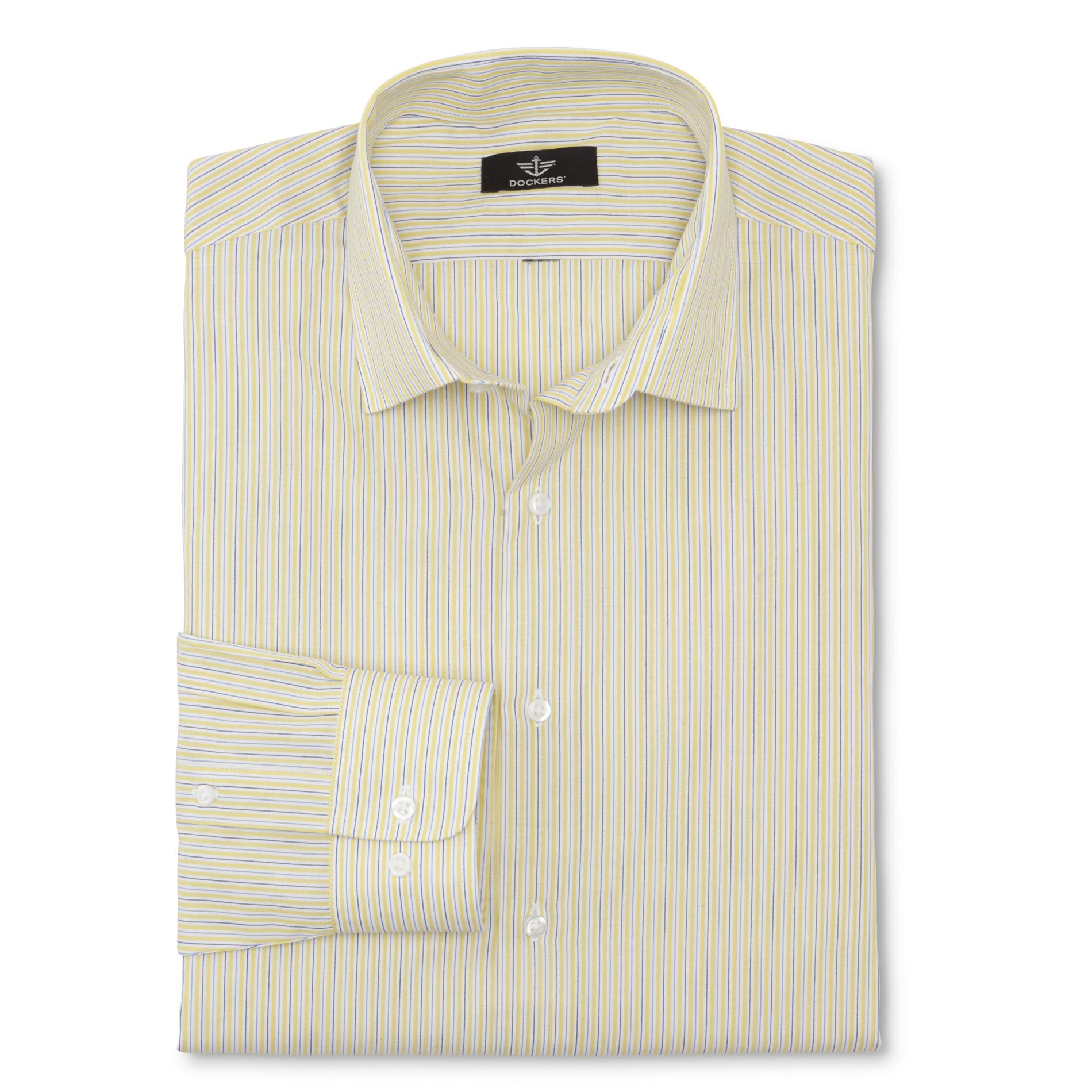 Dockers Men's Fitted Dress Shirt Striped