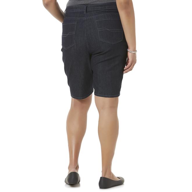 Riders by Lee Women's Plus Denim Comfort Waist Bermuda Shorts