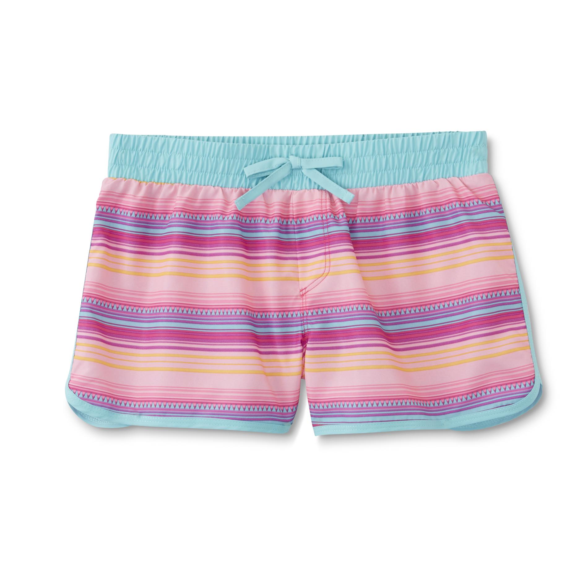 Girl's Dolphin Shorts - Tribal Striped