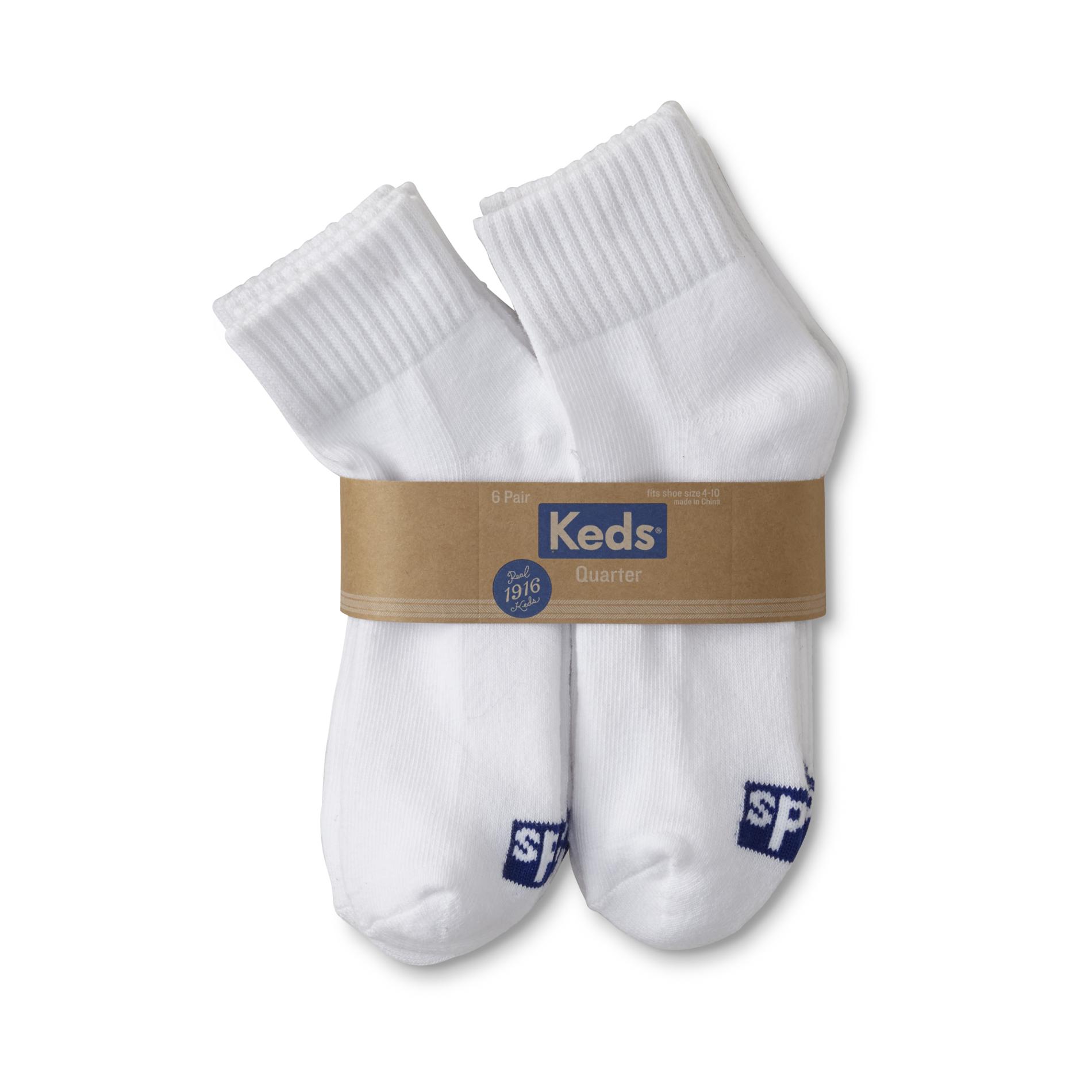 Keds Women's 6Pairs Quarter Socks Shop Your Way Online Shopping