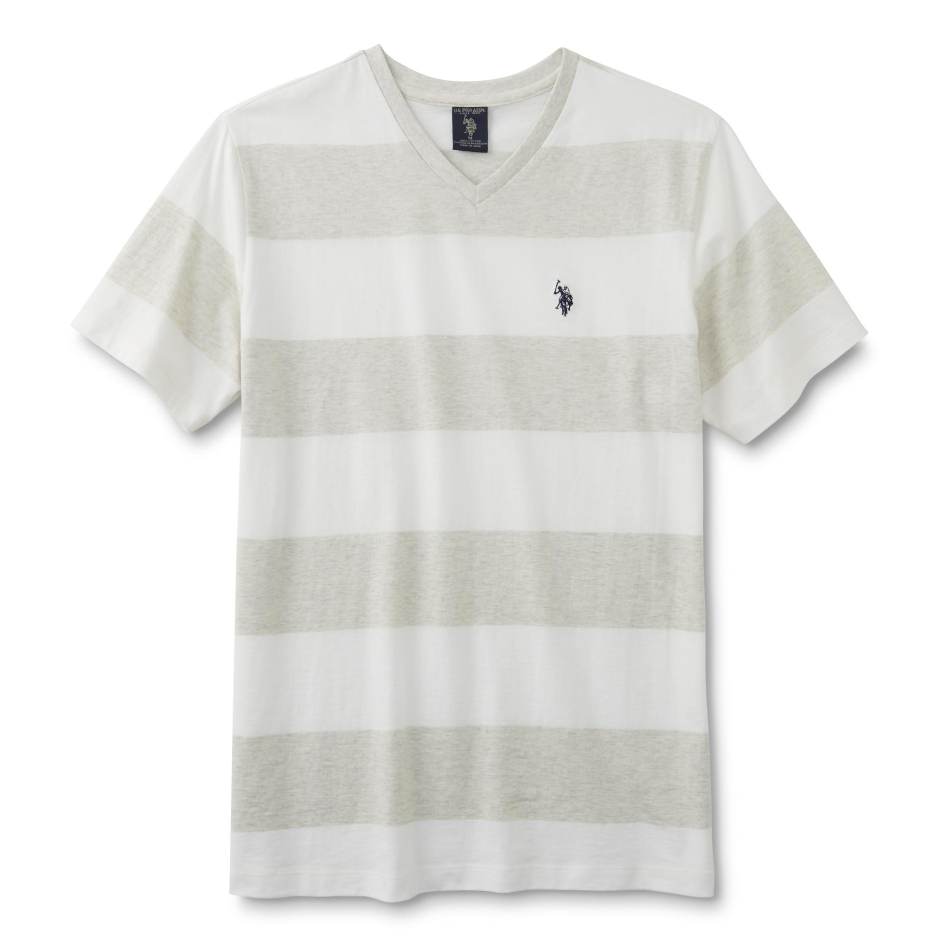 Men's V-Neck T-Shirt - Striped