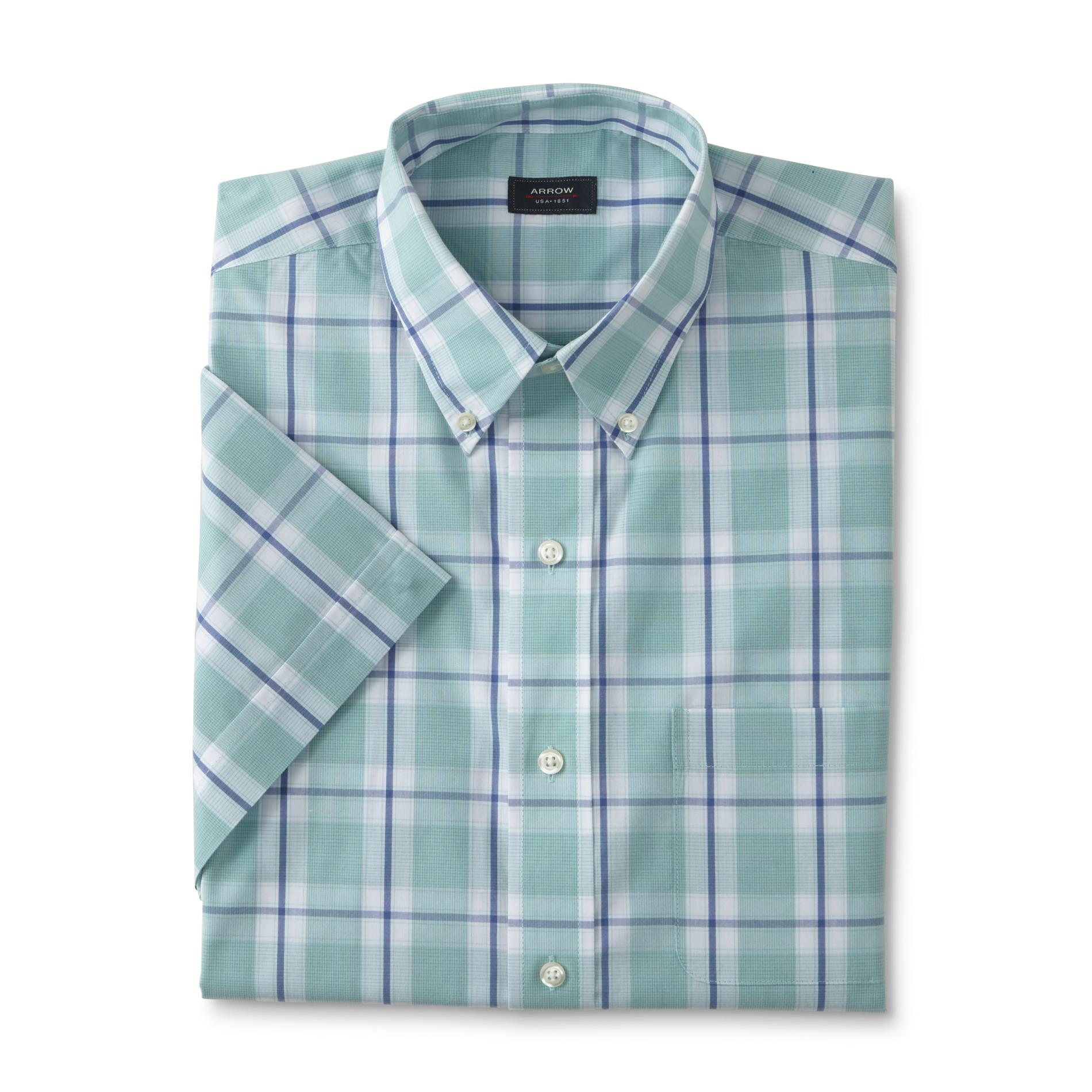 Men's Short-Sleeve Dress Shirt - Plaid