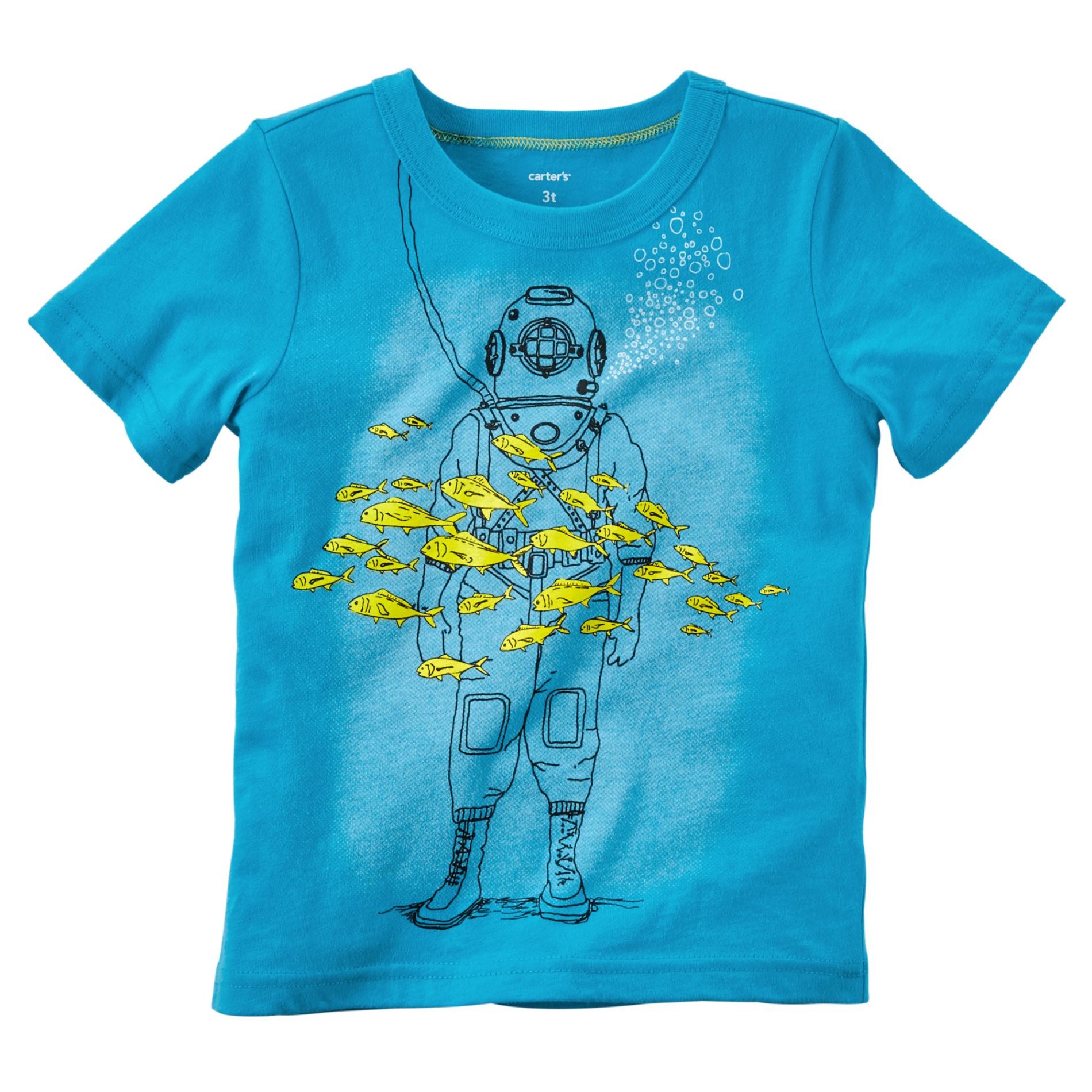 Toddler Boy's Graphic T-Shirt - Diver