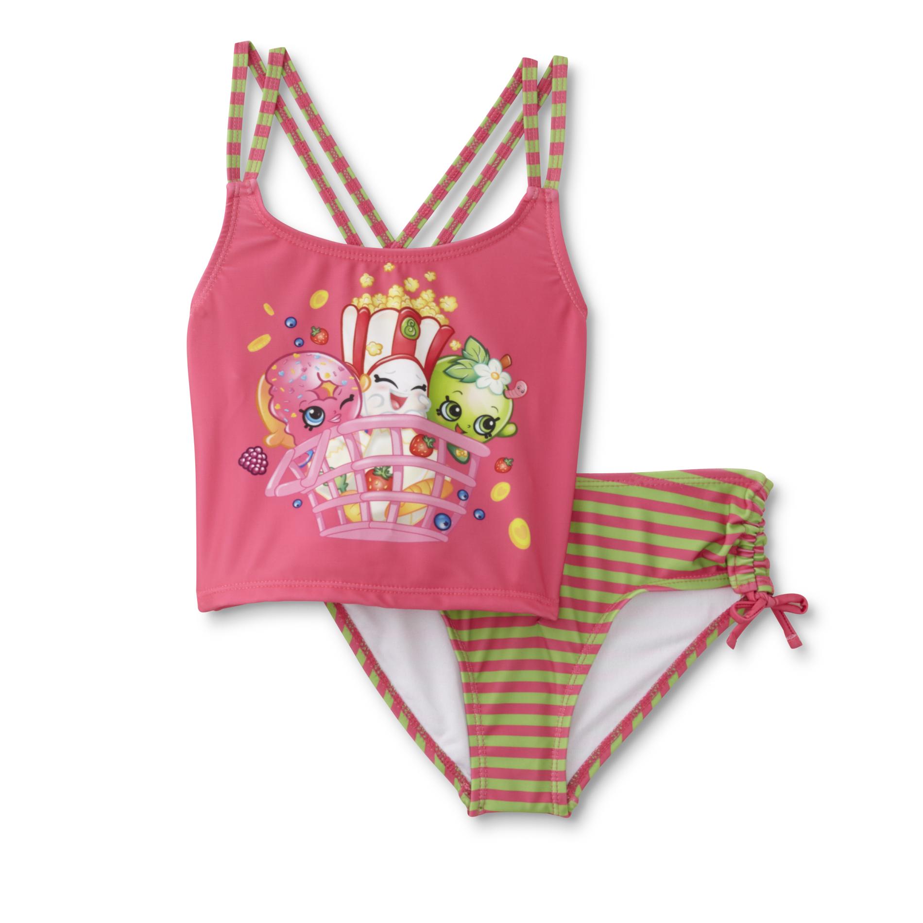Shopkins Shopkins Girl's Tankini Swim Top & Bottoms Kmart