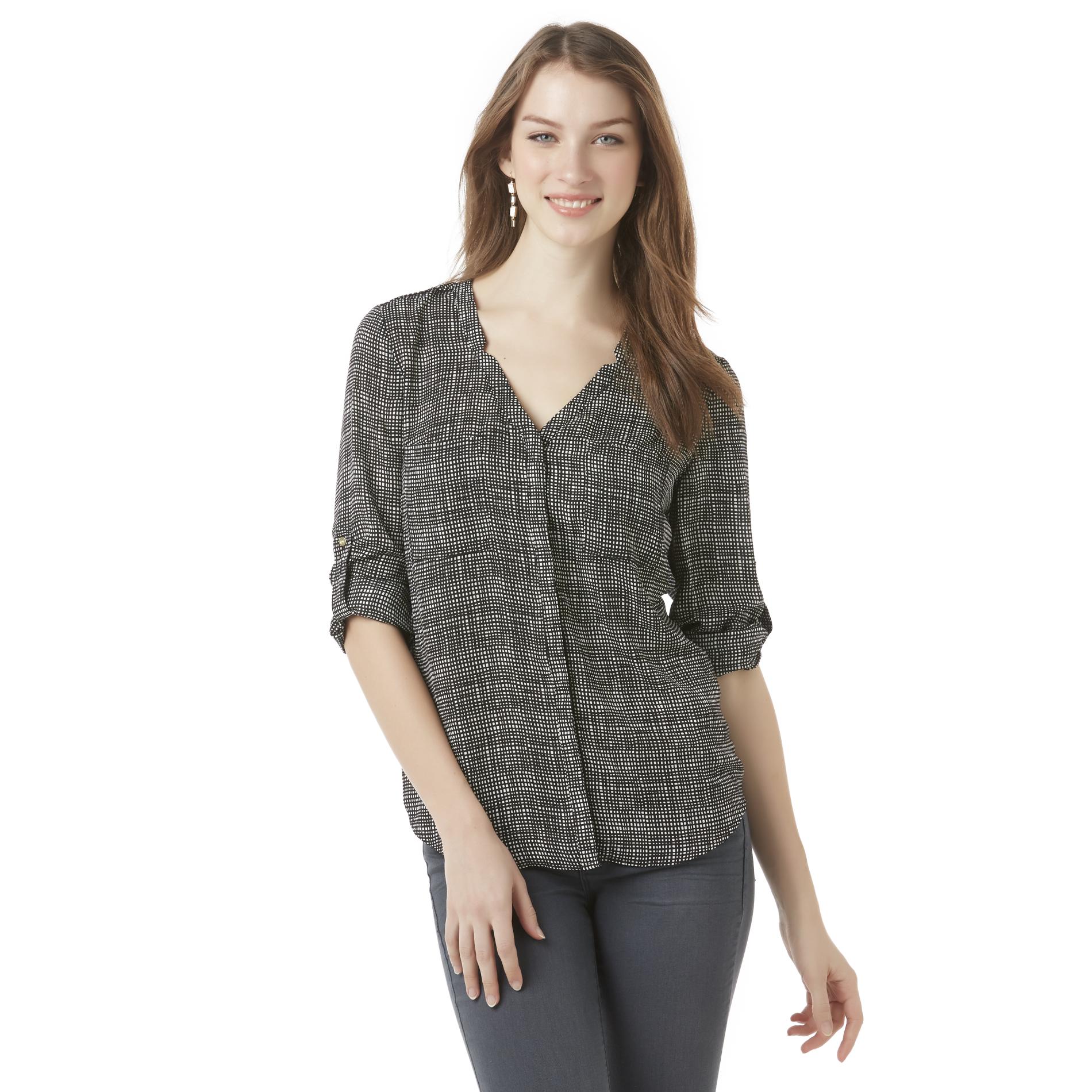 kmart womens button up shirt