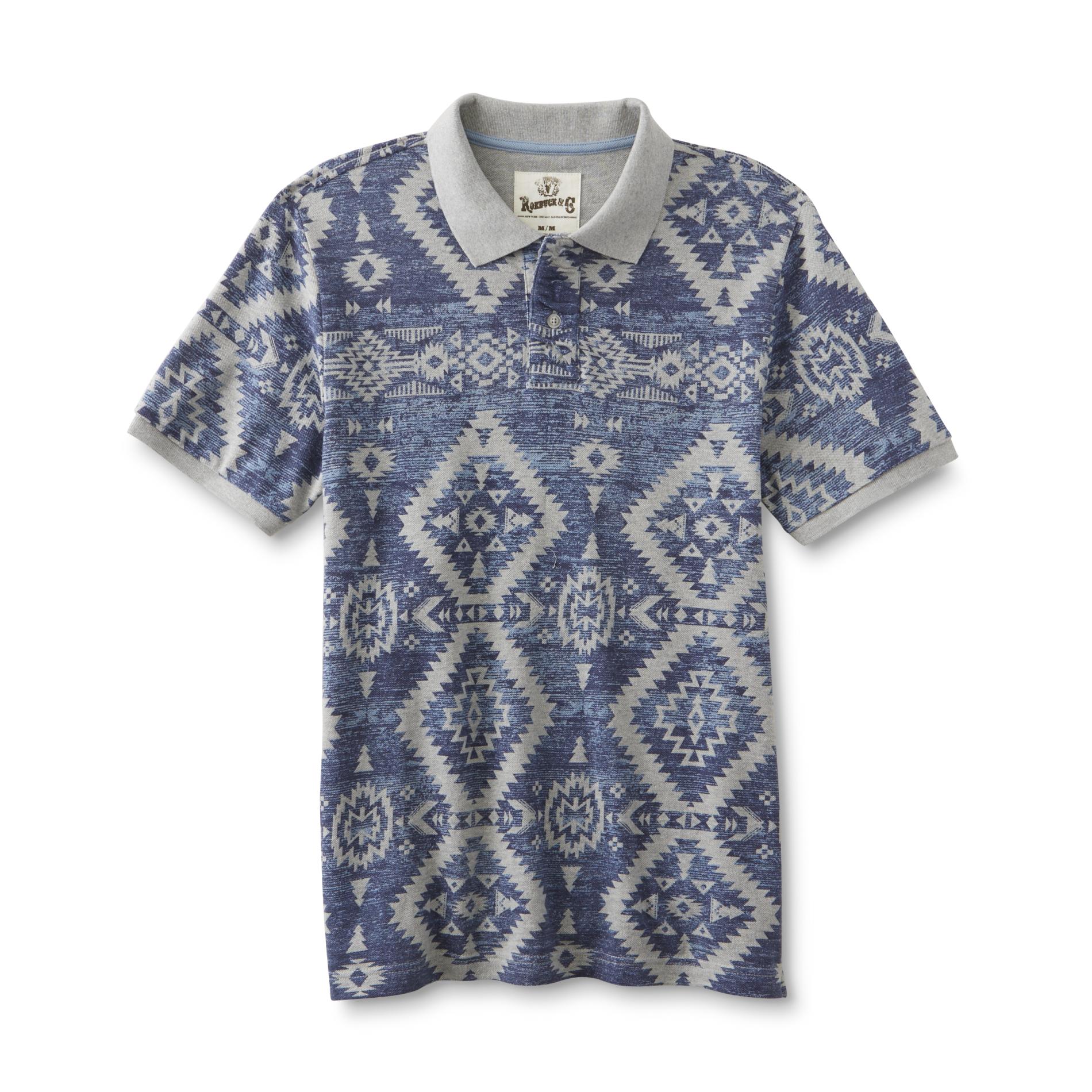 Young Men's Graphic Polo Shirt - Tribal