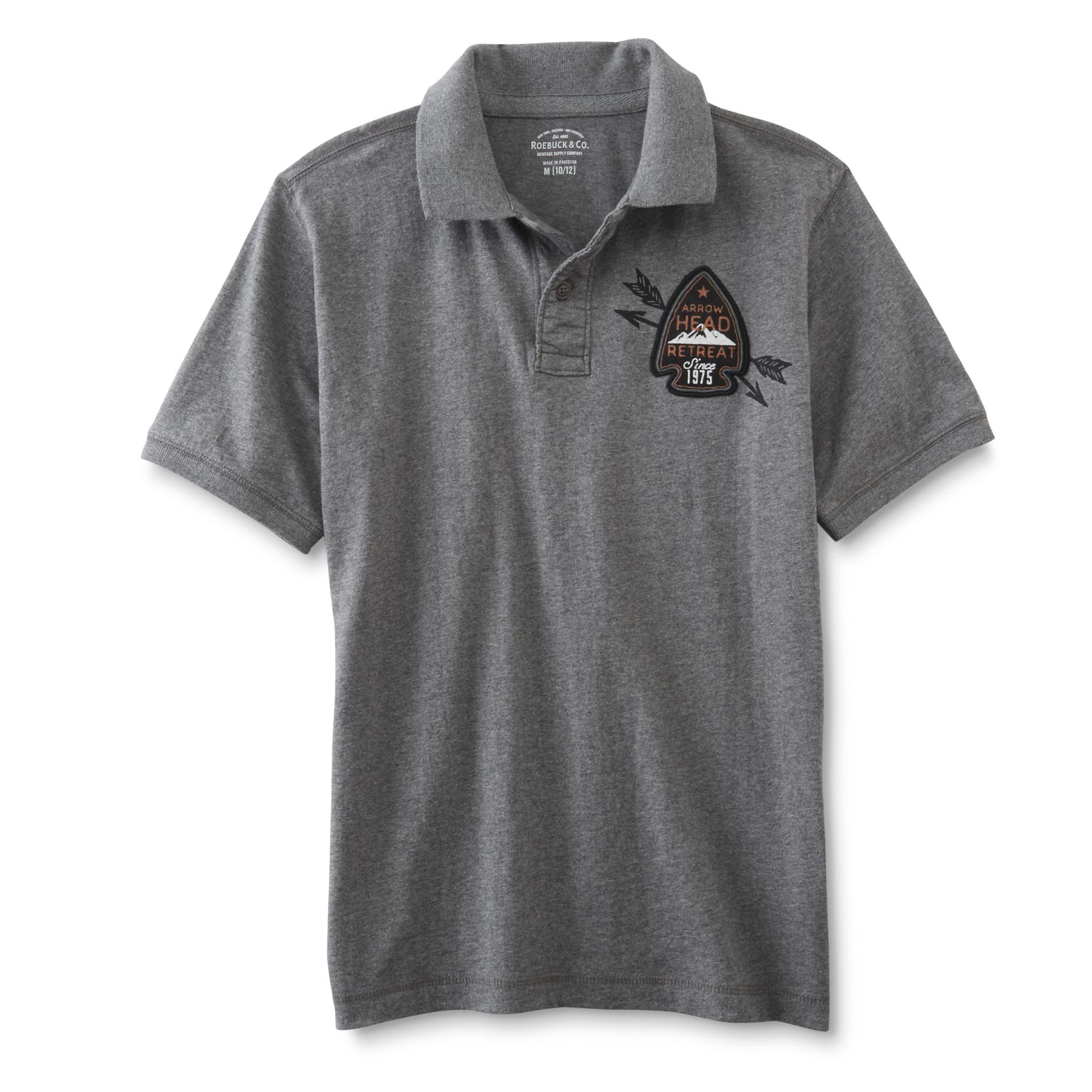 Roebuck & Co. Boy's Graphic Polo Shirt Arrowhead Retreat