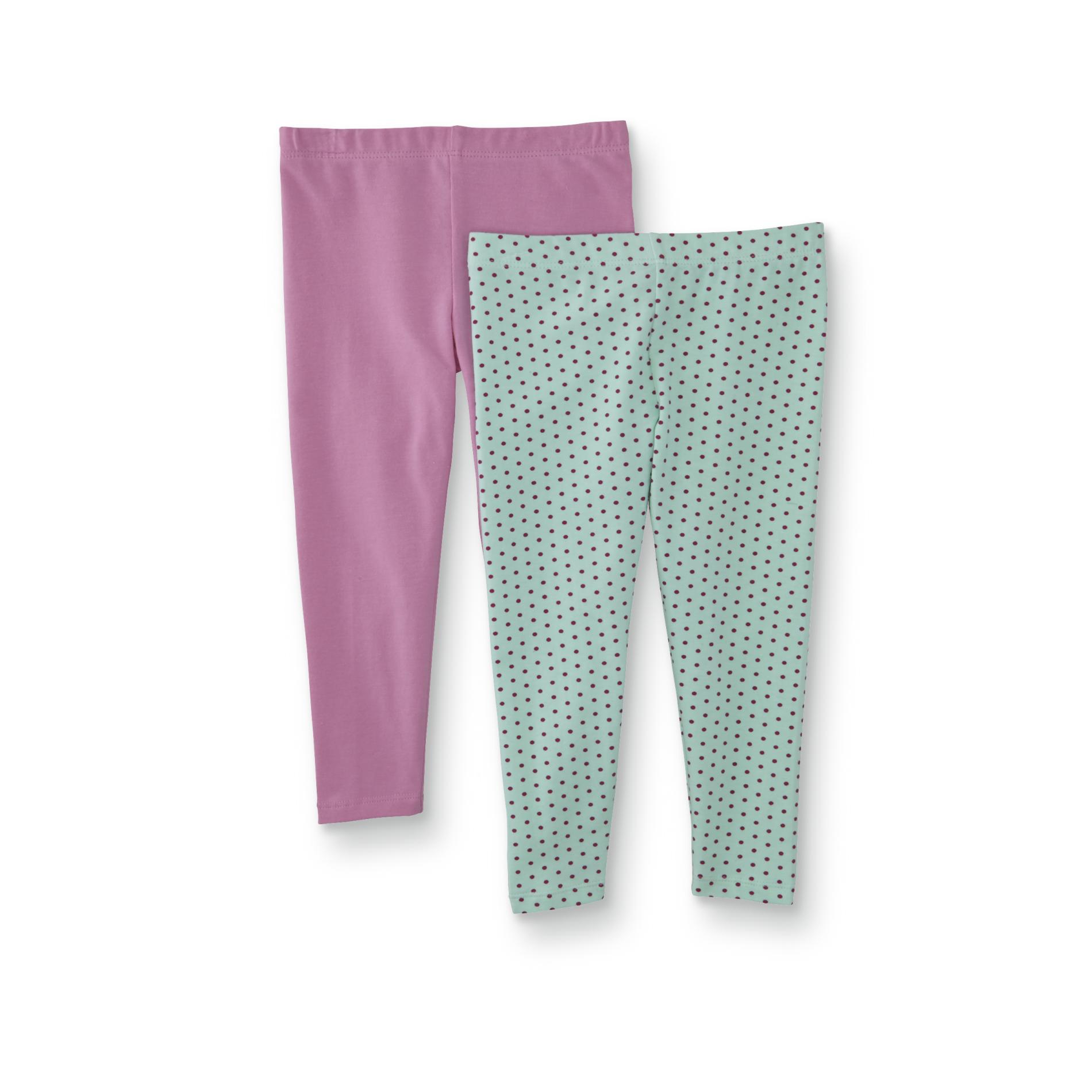 WonderKids Toddler & Infant Girls' 2-Pack Leggings - Solid & Polka Dot, Size: 5T, Pink Bay WonderKids Toddler & Infant Girls' 2-Pack Leggings - Solid & Polka Dot, Size: 5T, Pink Bay
