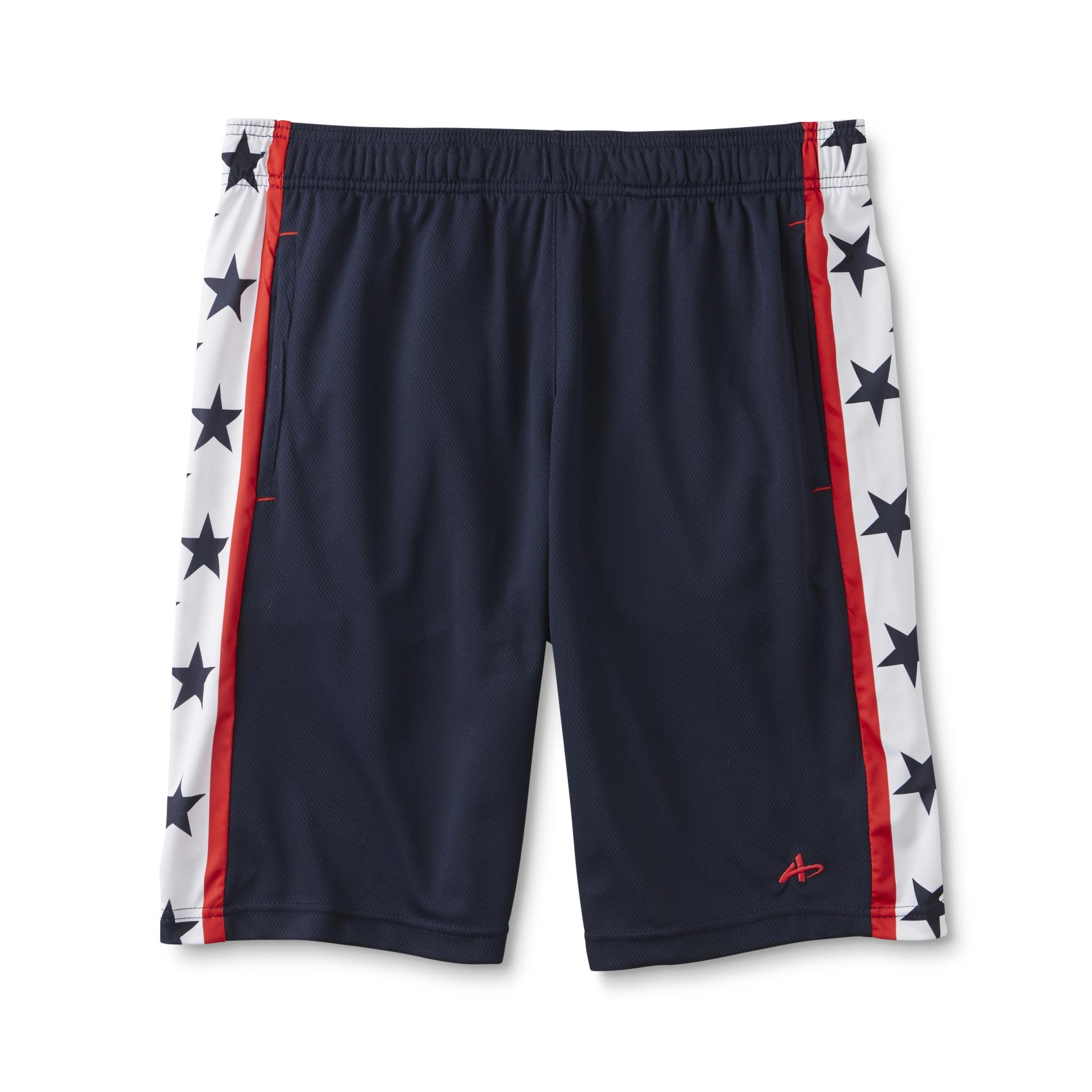 Athletech Men's Big & Tall Mesh Basketball Shorts Stars & Stripes