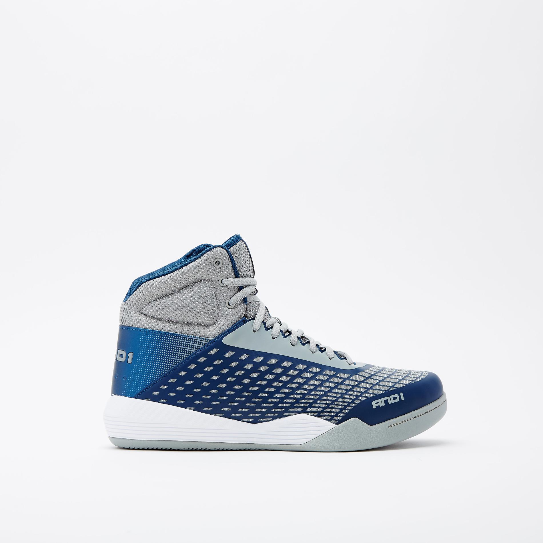 Fila Men's Ascender Blue/Gray/White High-Top Basketball Shoe