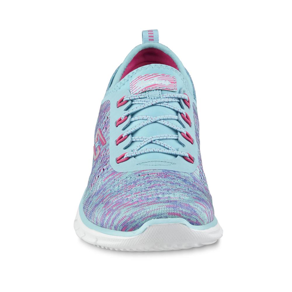 Skechers Women's Deep Space Aqua/Pink/Purple Athletic Shoe