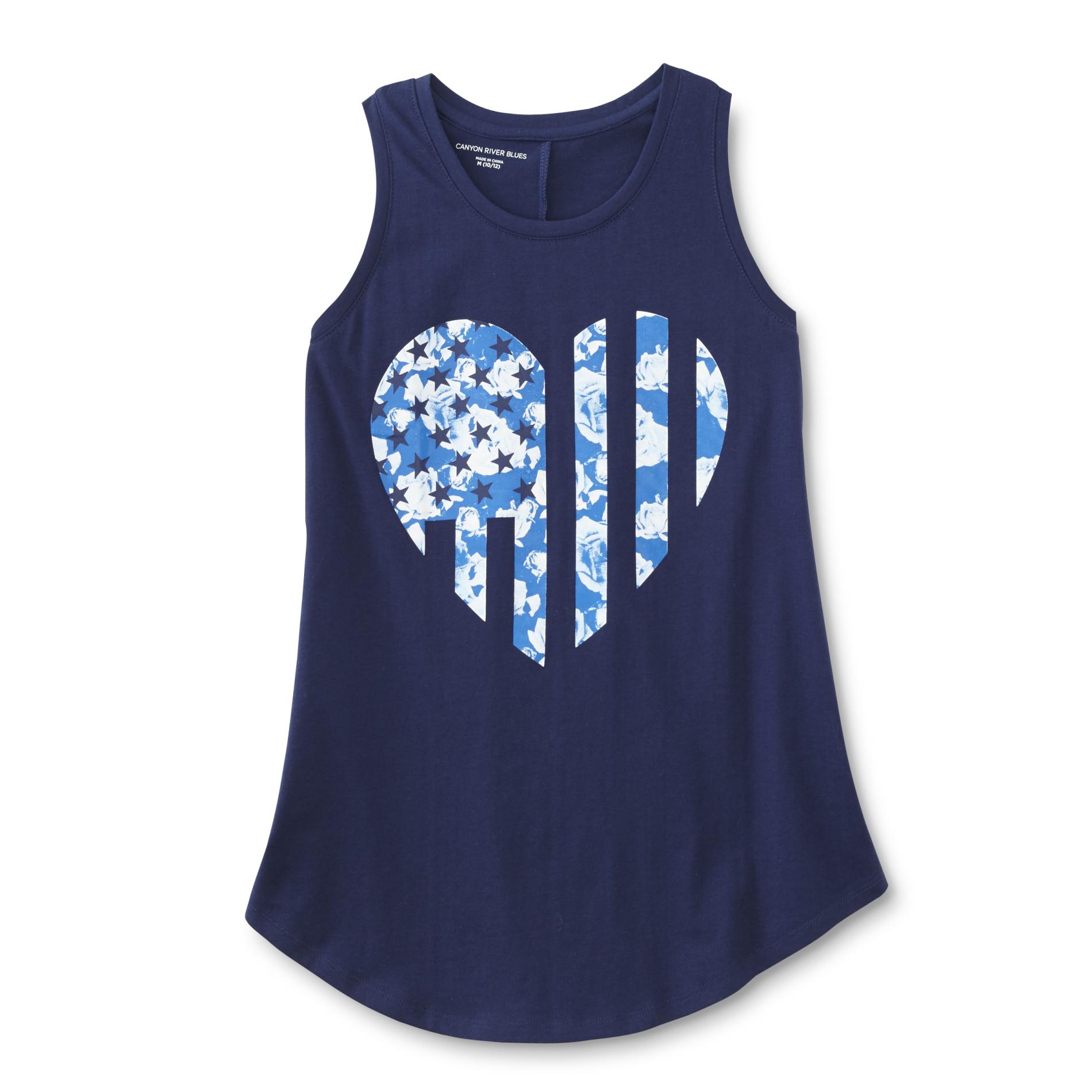 Girl's Graphic Tank Top - Heart