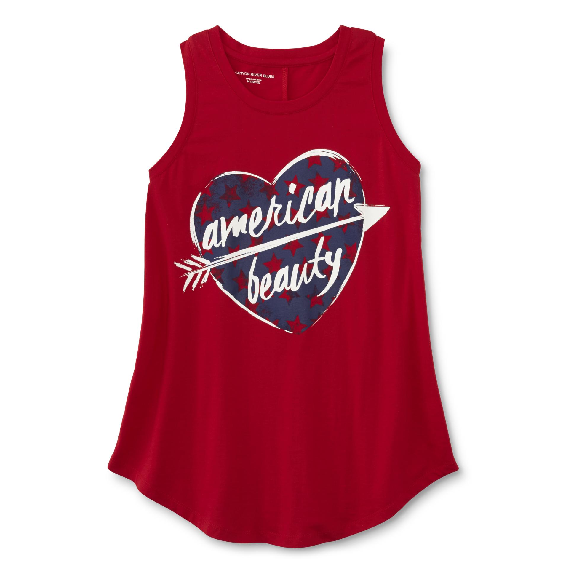 Girl's Graphic Tank Top - American Beauty
