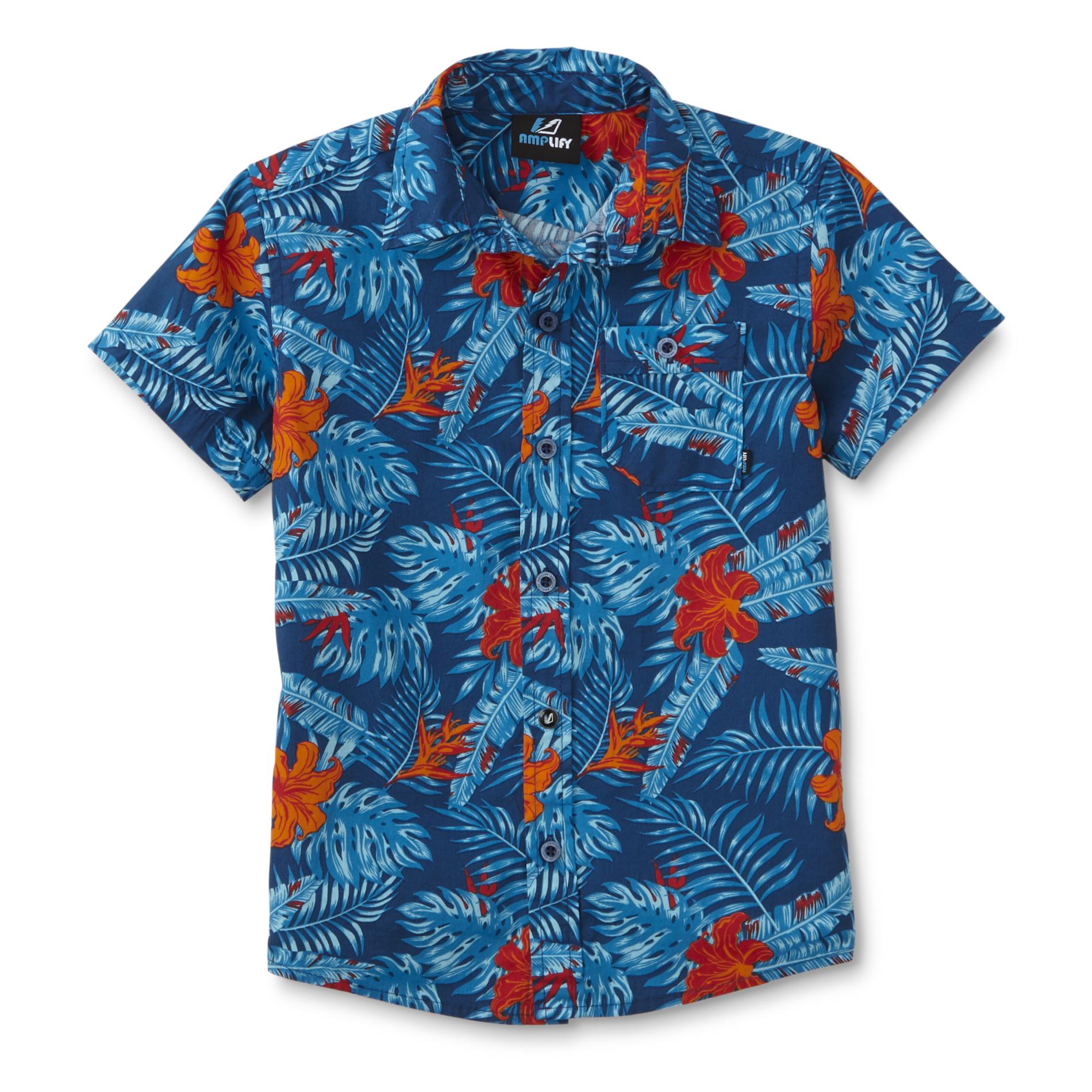 Boy's Button-Front Shirt - Tropical