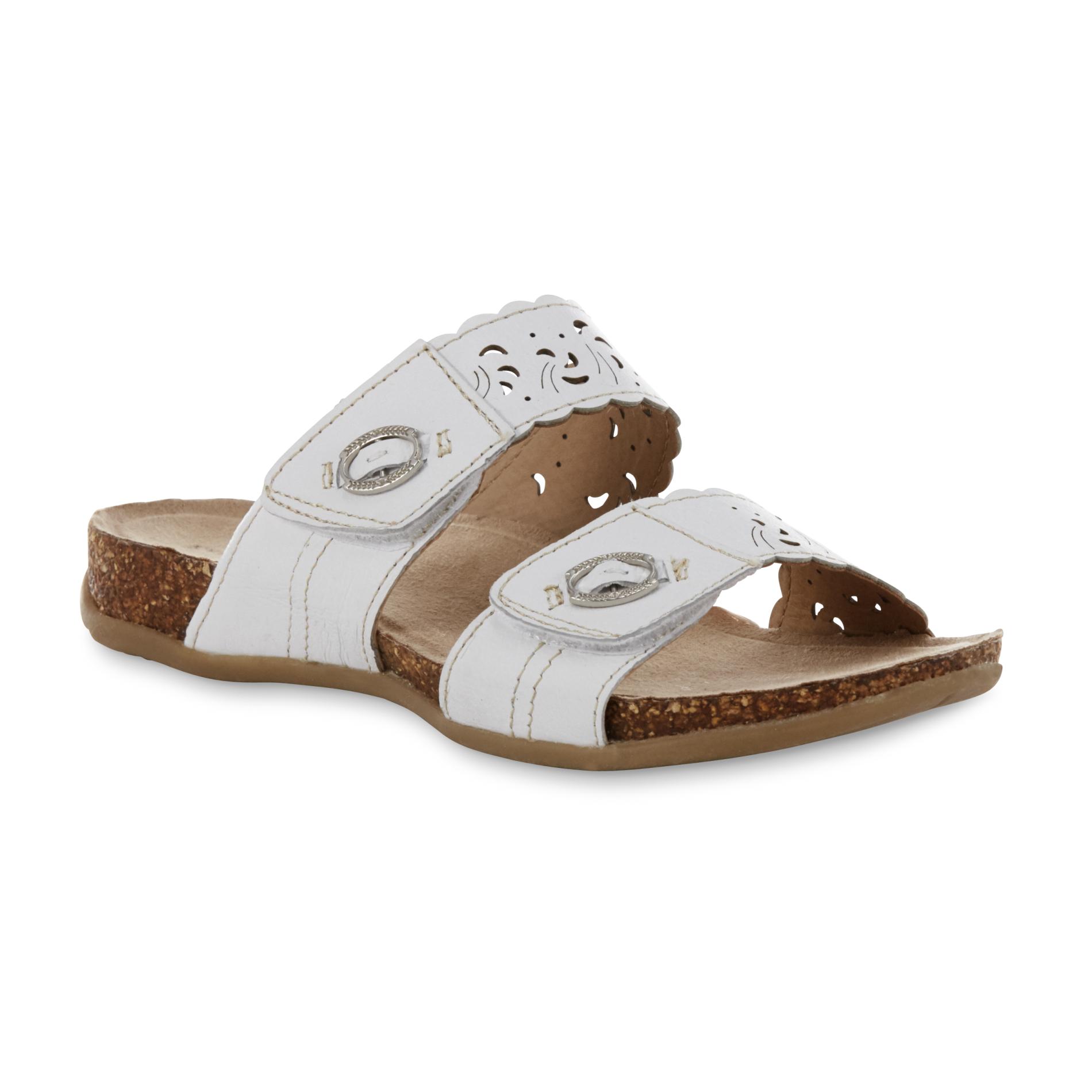 wide white sandals