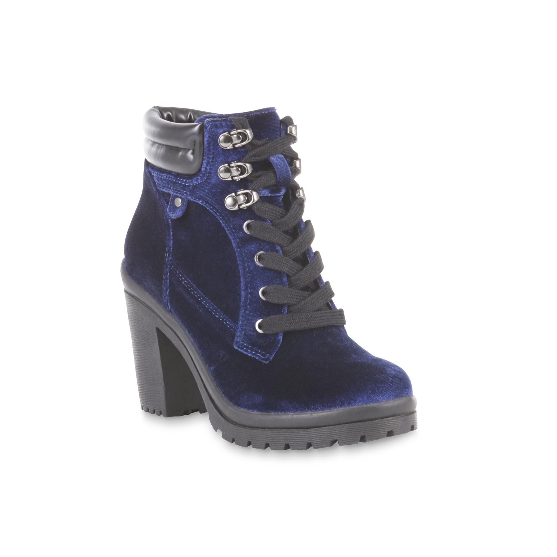 Joe Boxer Junior's Allyn Blue/Black HighHeel Ankle Bootie Shop Your