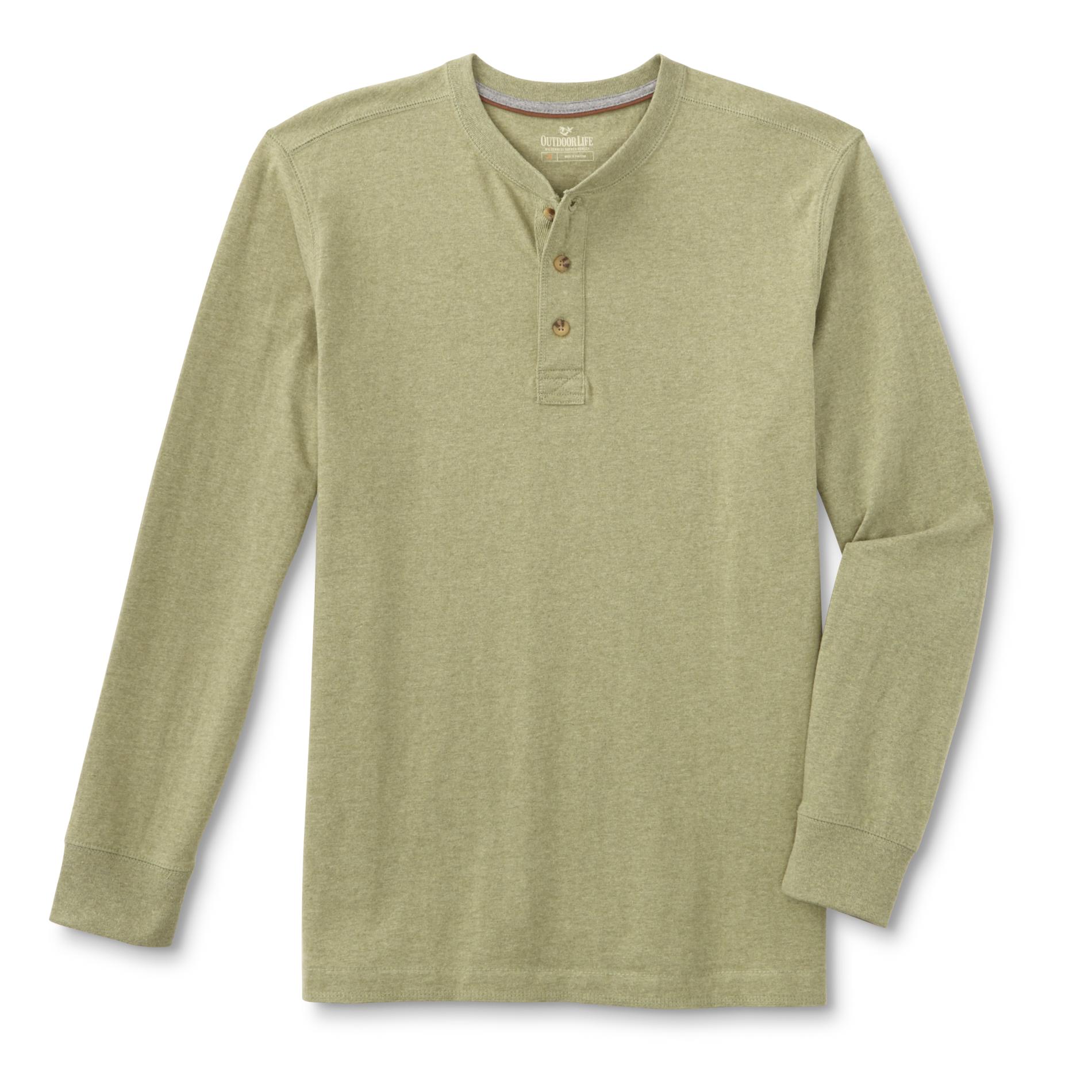 Outdoor Life Men's Wilderness Sueded Henley Shirt Shop Your Way
