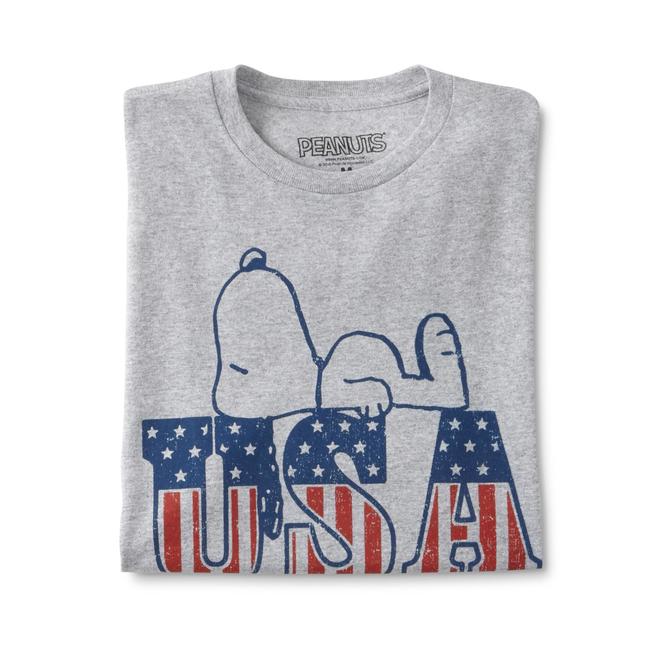 Peanuts By Schulz Snoopy Men's Patriotic Graphic TShirt