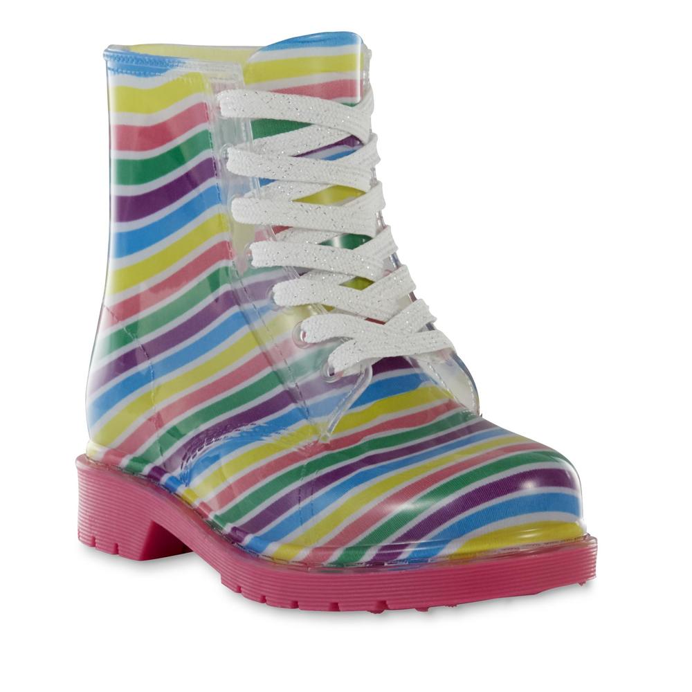 Personal Identity Girl's Multicolor/Striped Rain Boot