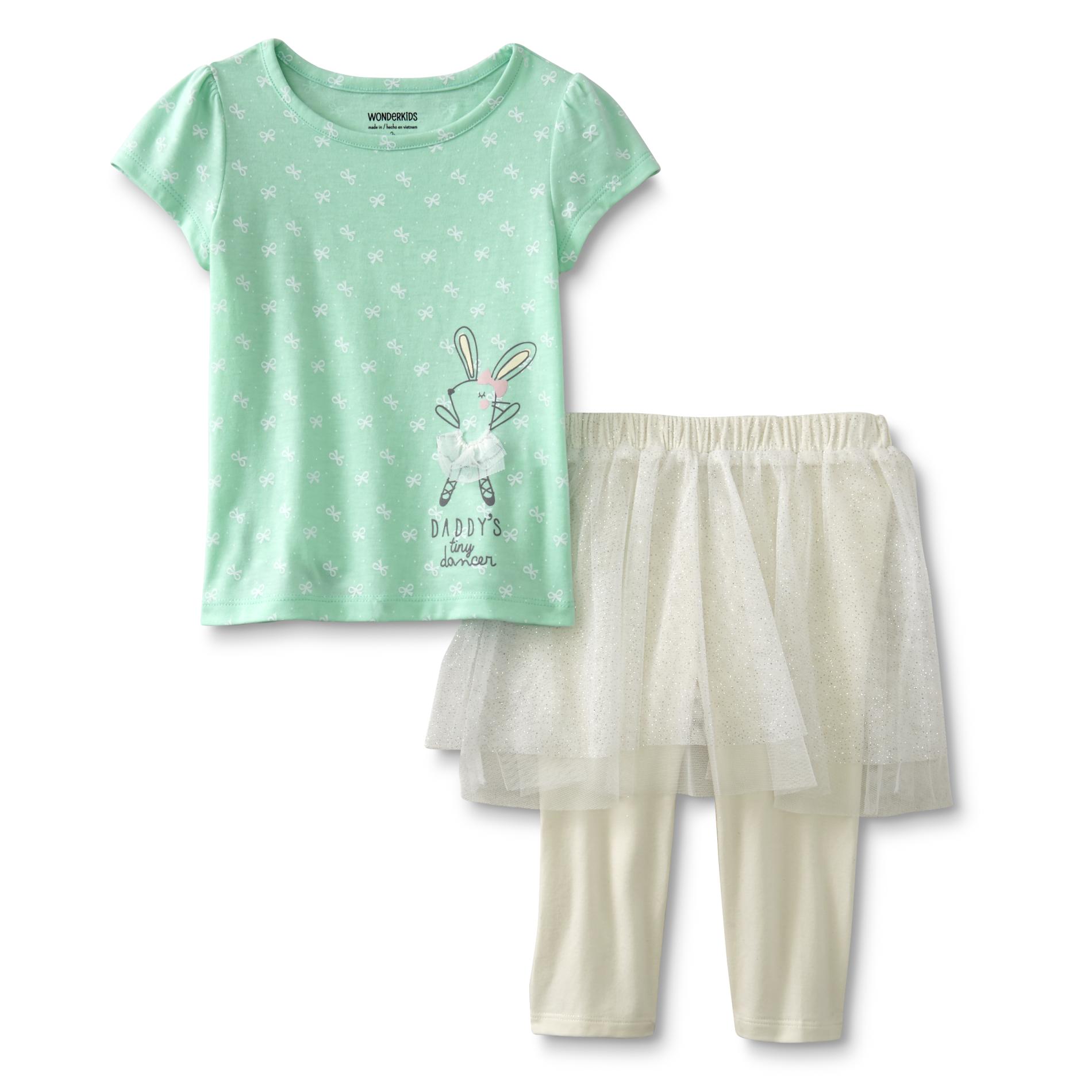 Infant & Toddler Girl's Cap Sleeve Shirt & Skeggings - Bows