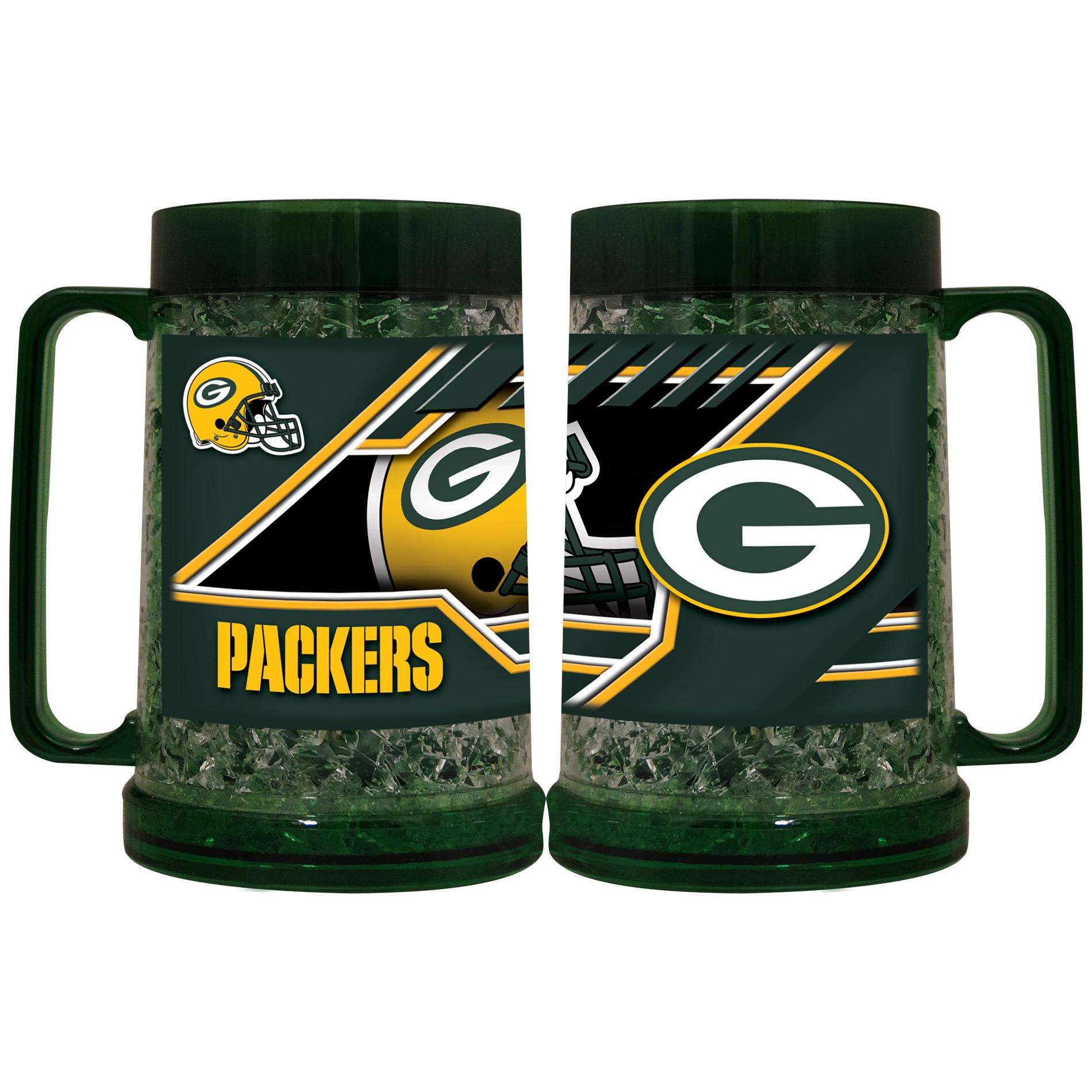 Freezer Mug Green Bay Packers NFL Sport Fan Beer Glass Superbowl 2017 NEW