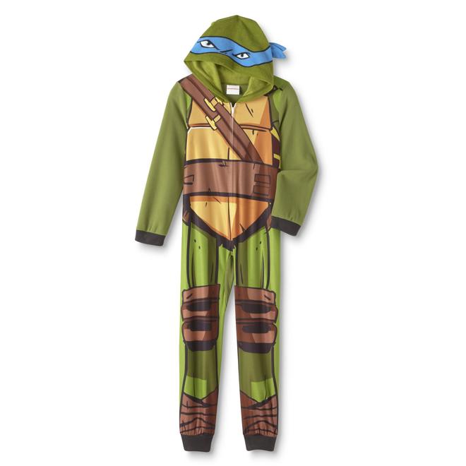 Nickelodeon Teenage Mutant Ninja Turtles Boy's OnePiece Hooded Pajamas